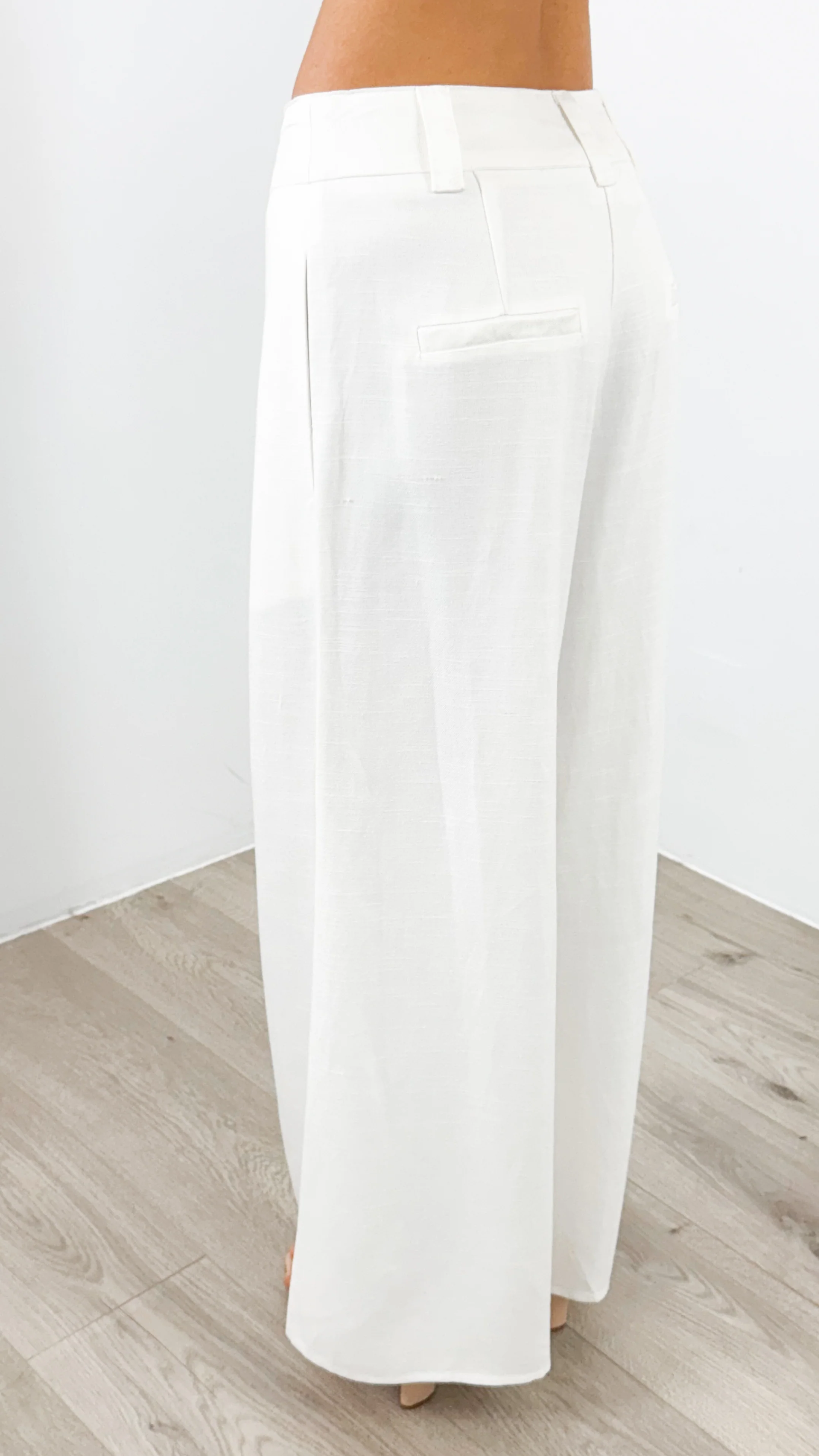 PALMER LINEN PANT - WHITE - Image 11