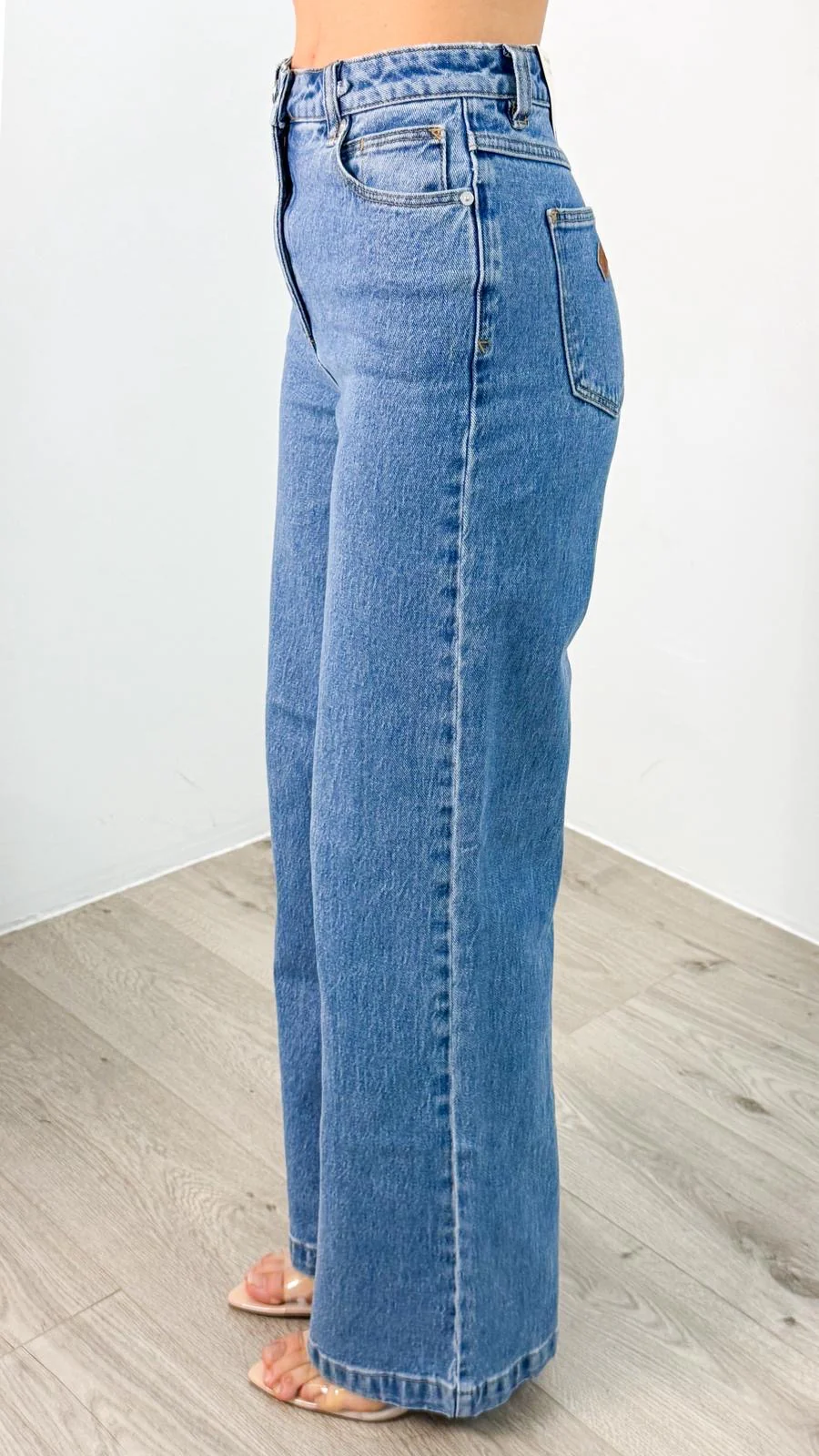 'ABRAND' 94 HIGH & WIDE DEBBIE - DENIM - Image 9