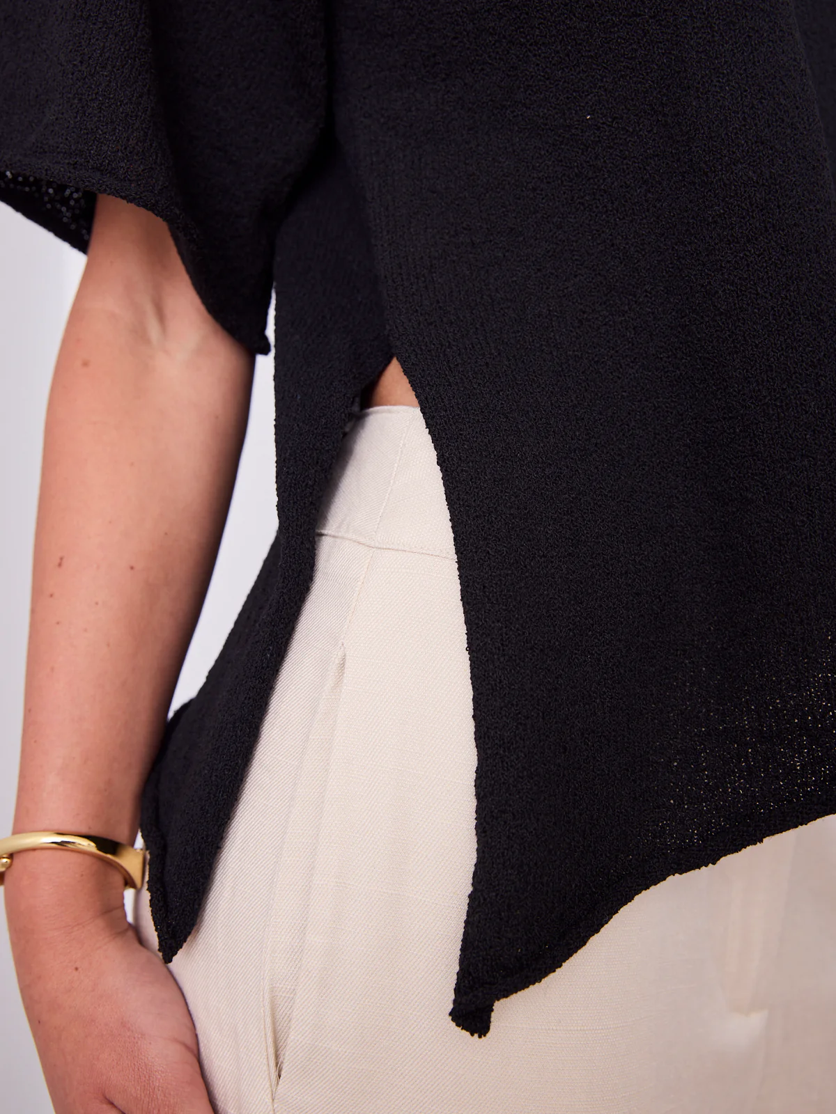 ANDY KNIT TOP - BLACK - Image 4