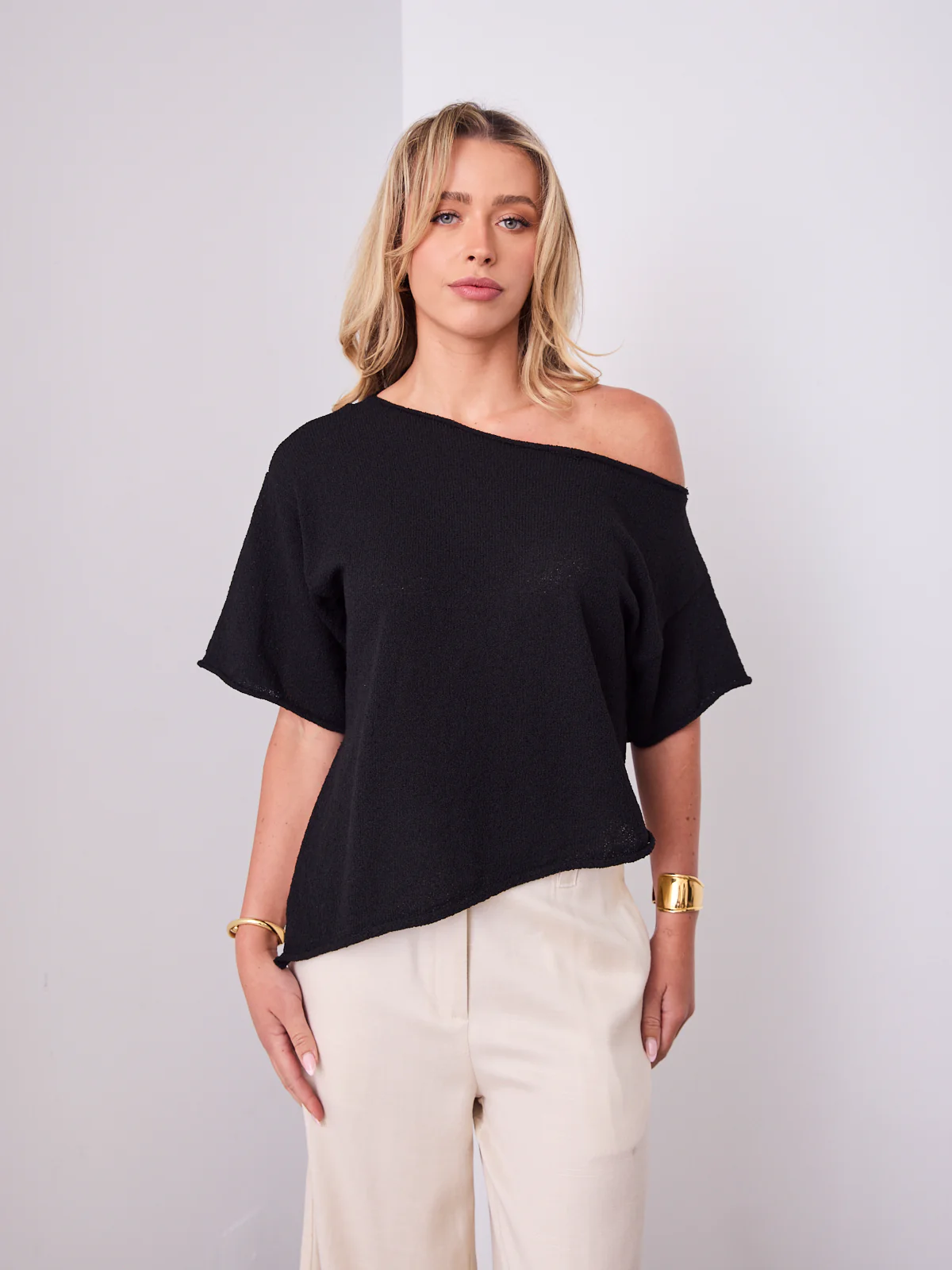 ANDY KNIT TOP - BLACK - Image 6