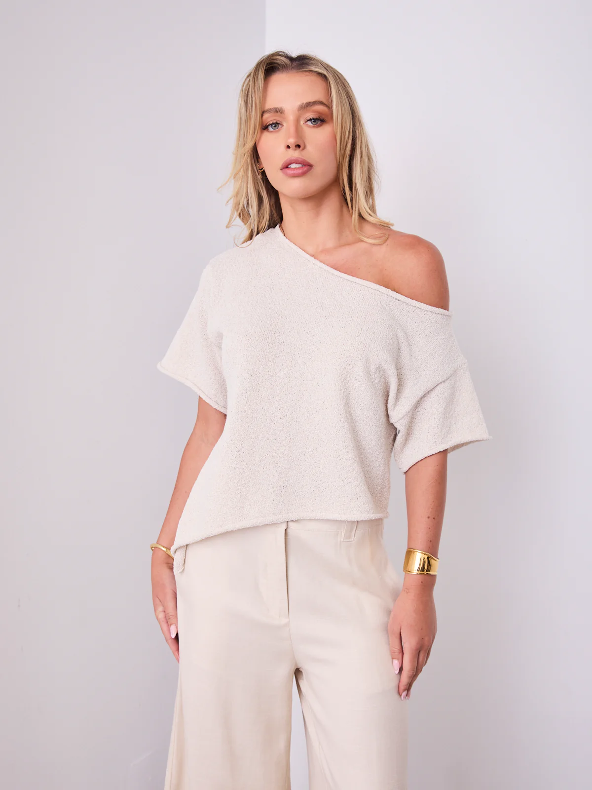 ANDY KNIT TOP - OATMEAL - Image 7