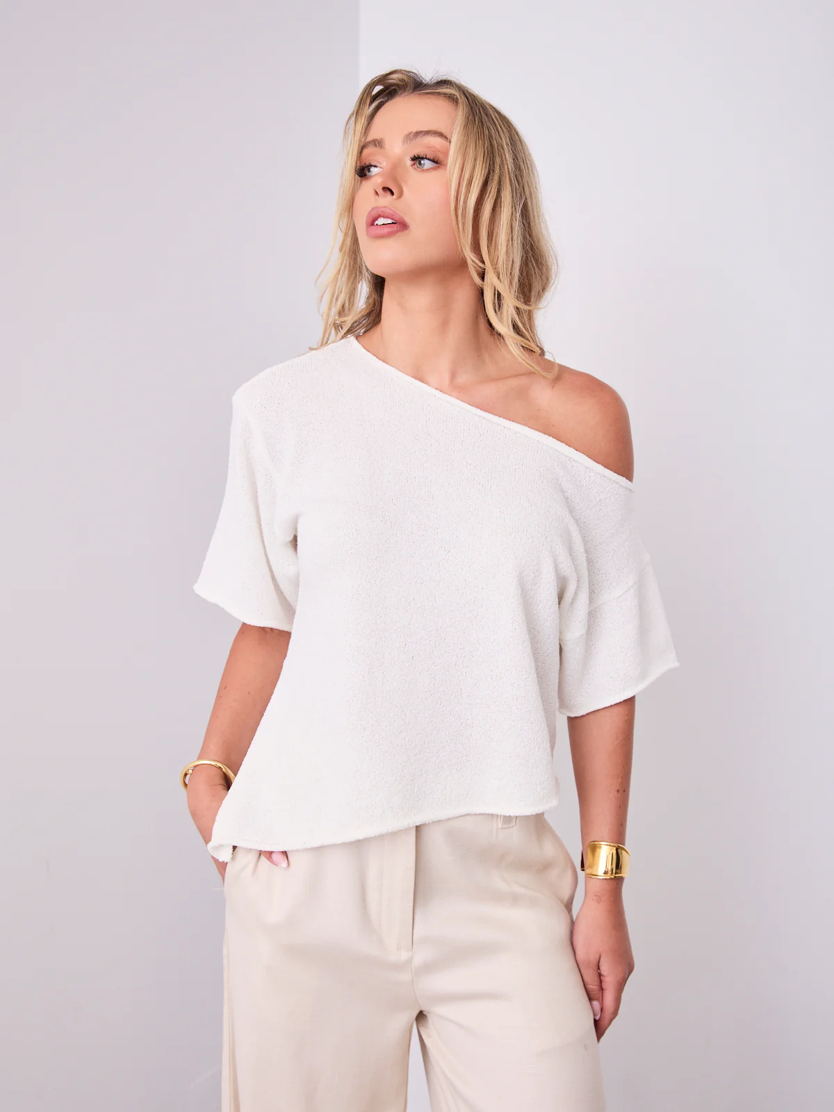 ANDY KNIT TOP - WHITE - Image 2