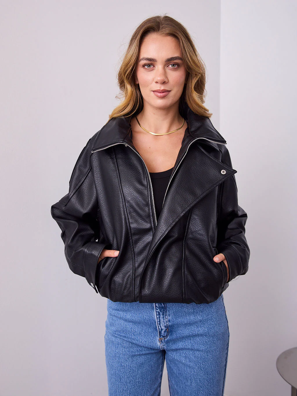 AXEL PU JACKET - BLACK - Image 15