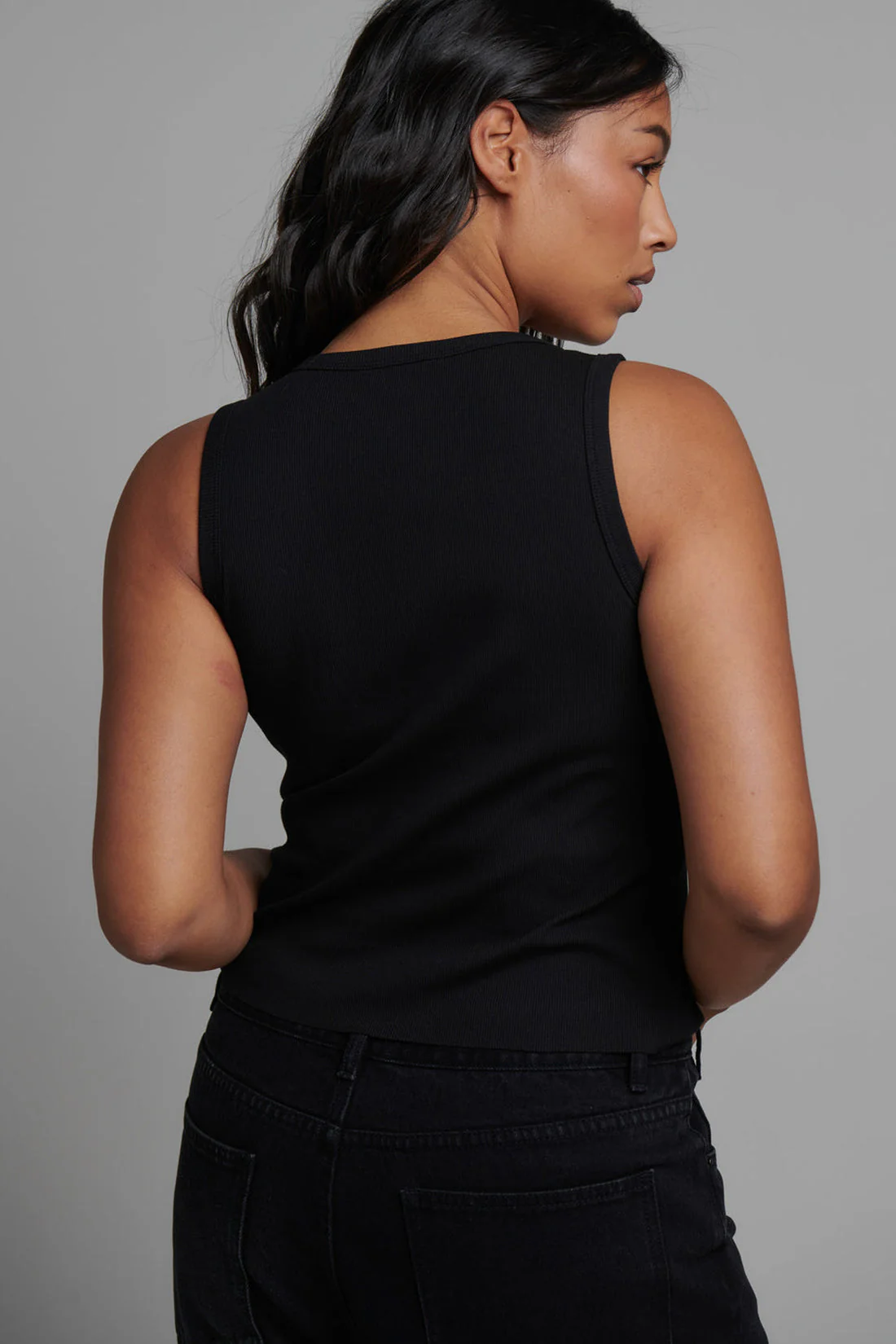 'BAYSE' CASSIA TANK - BLACK - Image 5
