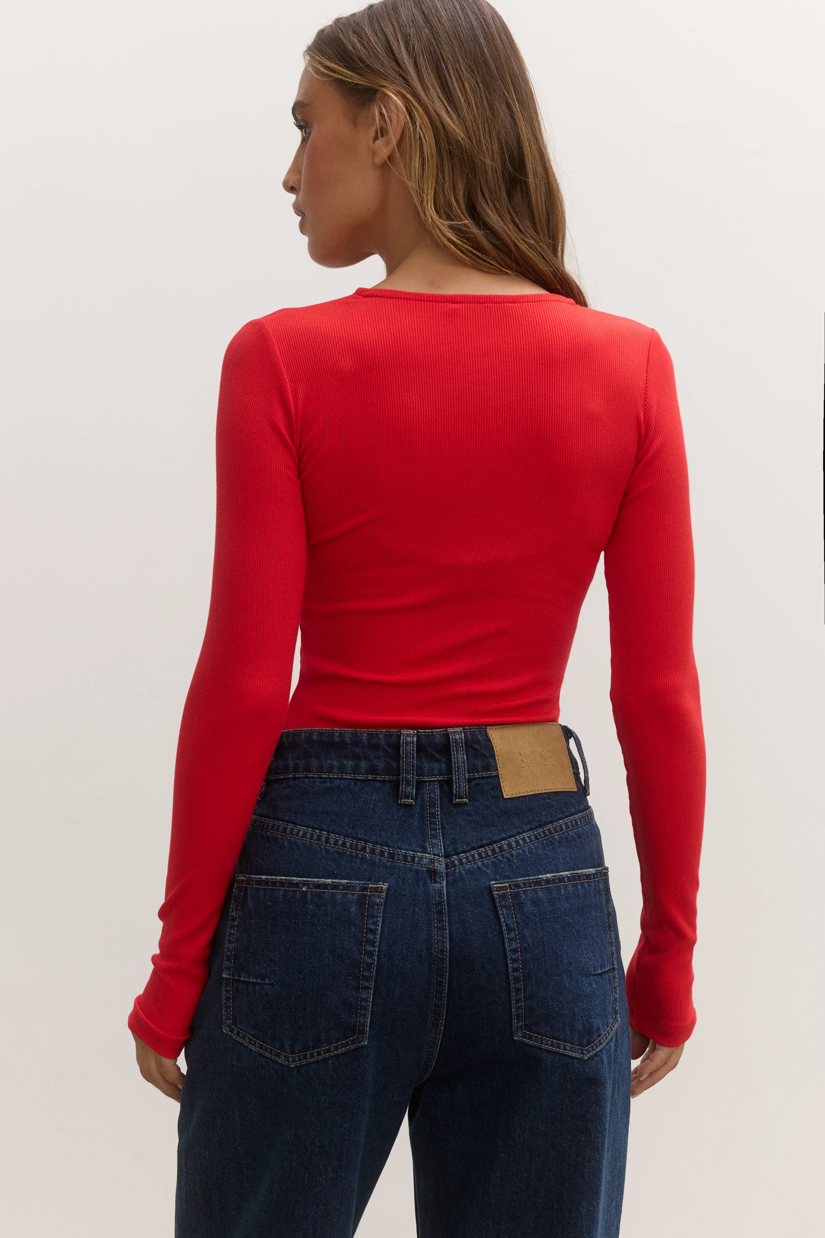 'BAYSE’ LARA BODYSUIT - ENGINE RED - Image 3