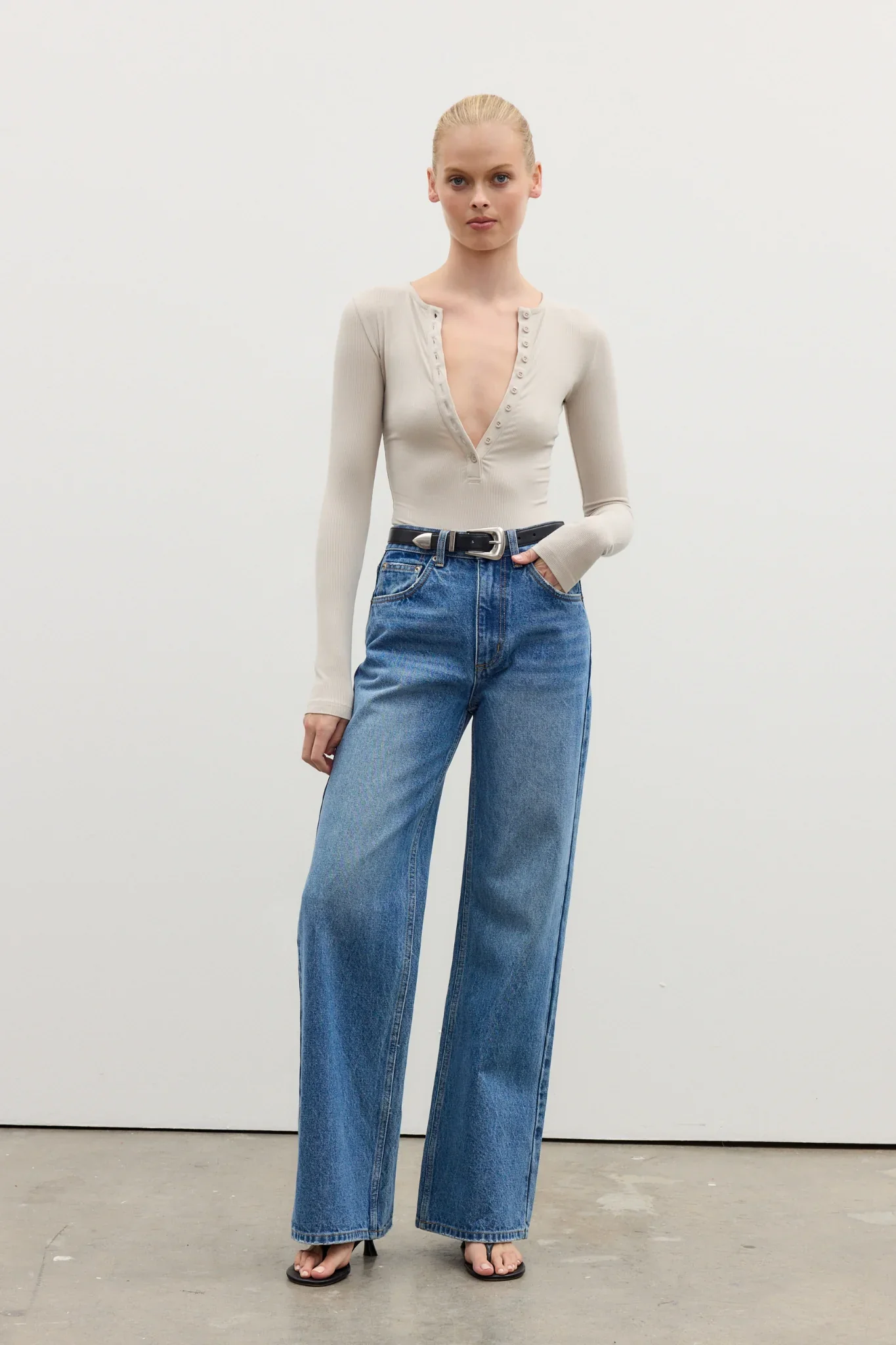 'BAYSE' LARA BODYSUIT - OATMEAL - Image 4