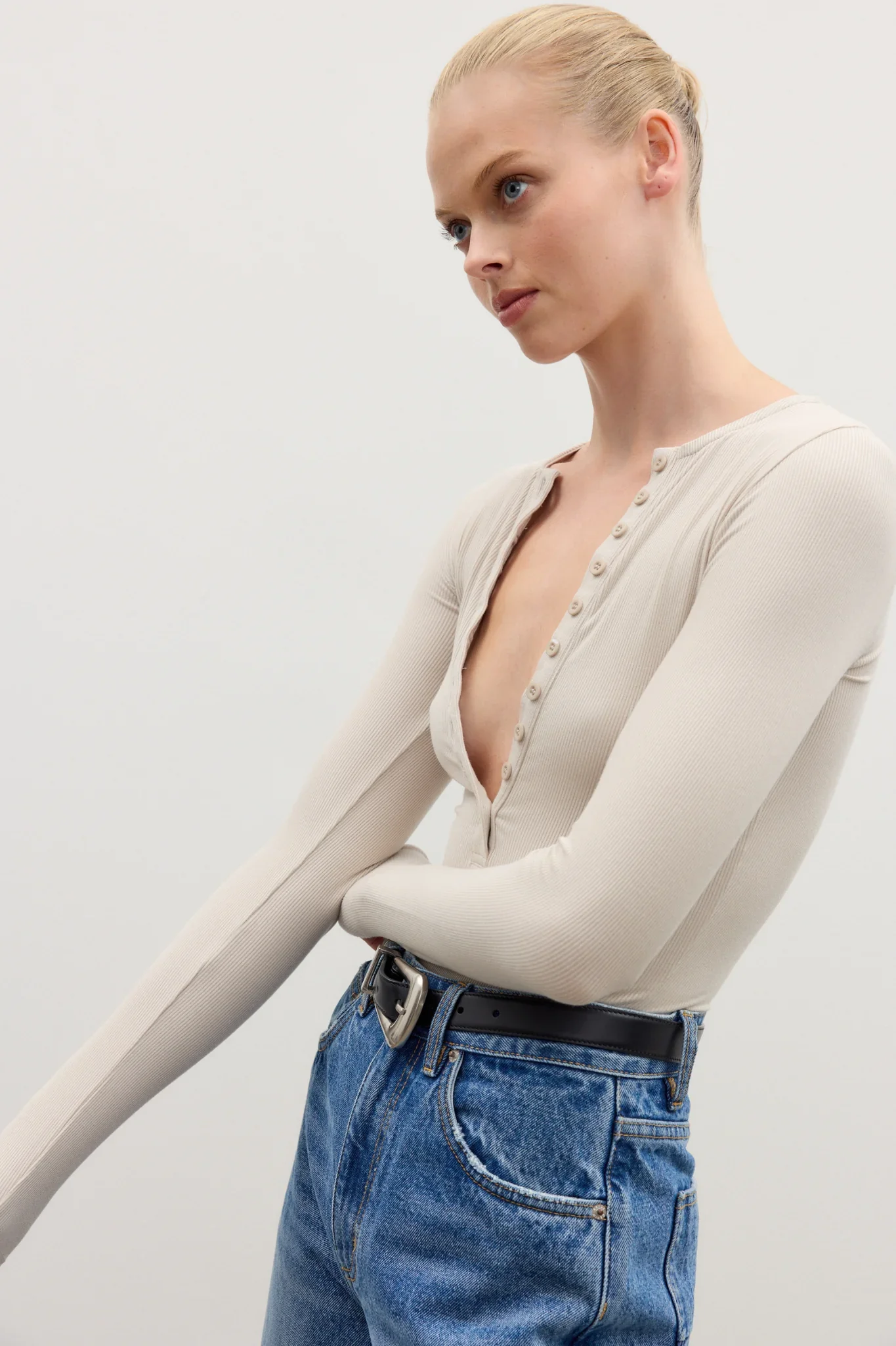 'BAYSE' LARA BODYSUIT - OATMEAL - Image 5