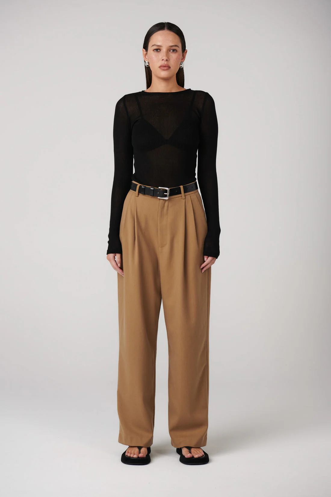 'BAYSE' MYLES CREW NECK TOP - BLACK - Image 5