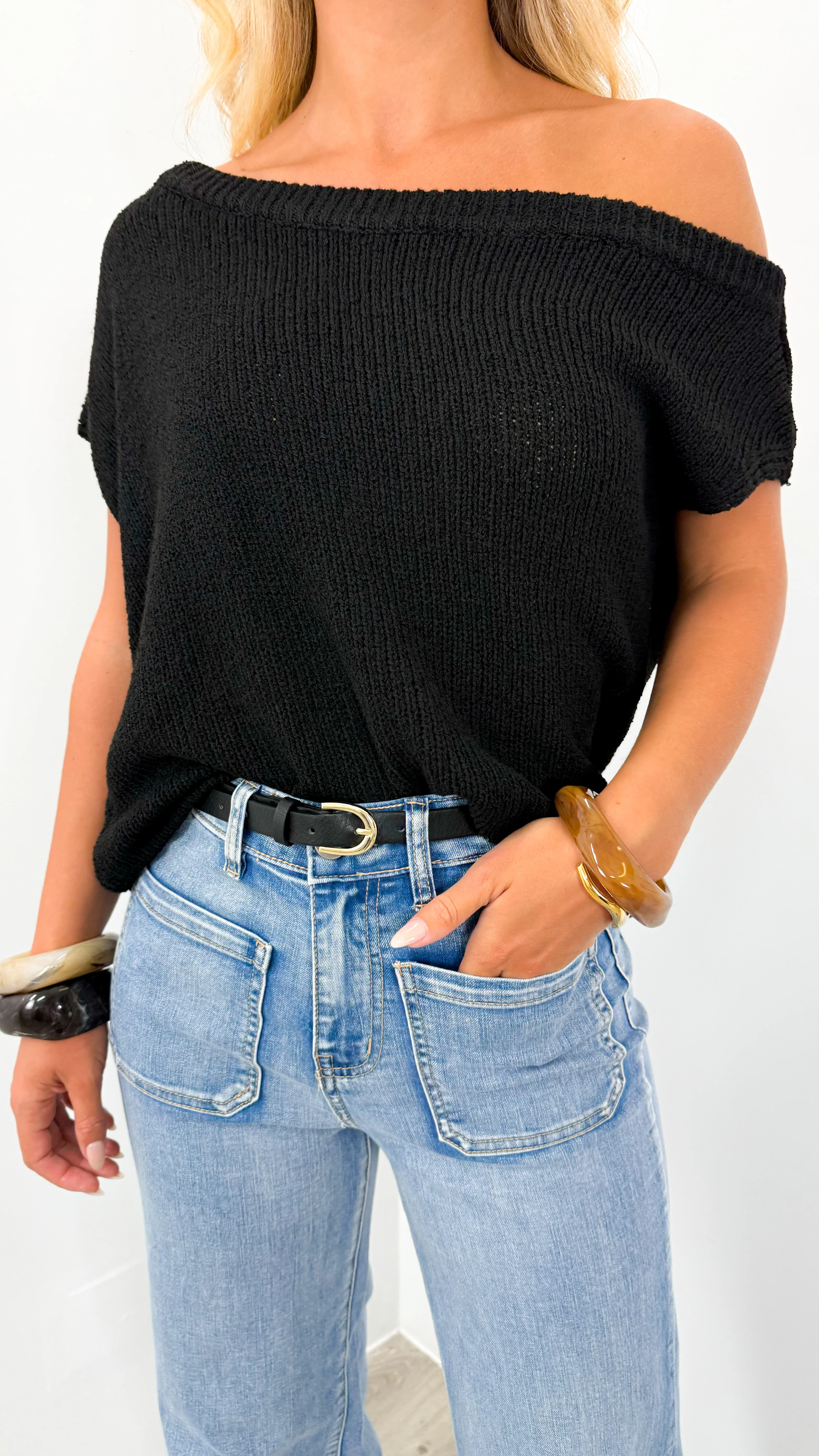 BETHENNY KNIT TOP - BLACK - Image 10