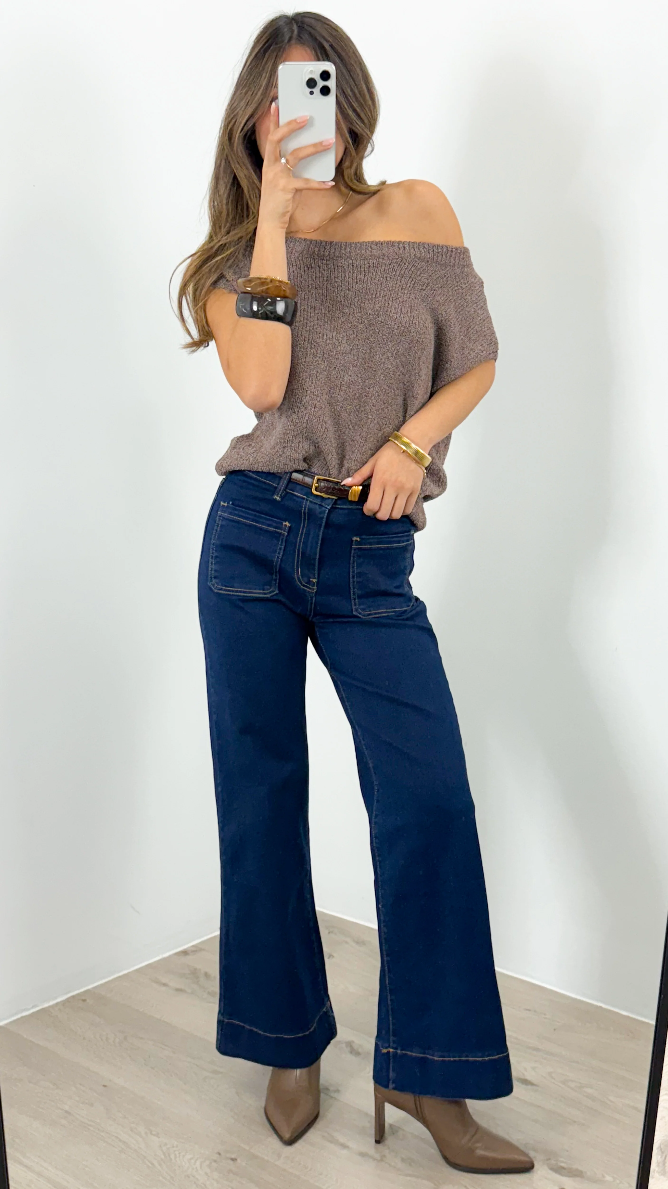 BETHENNY KNIT TOP - CHOCOLATE - Image 12