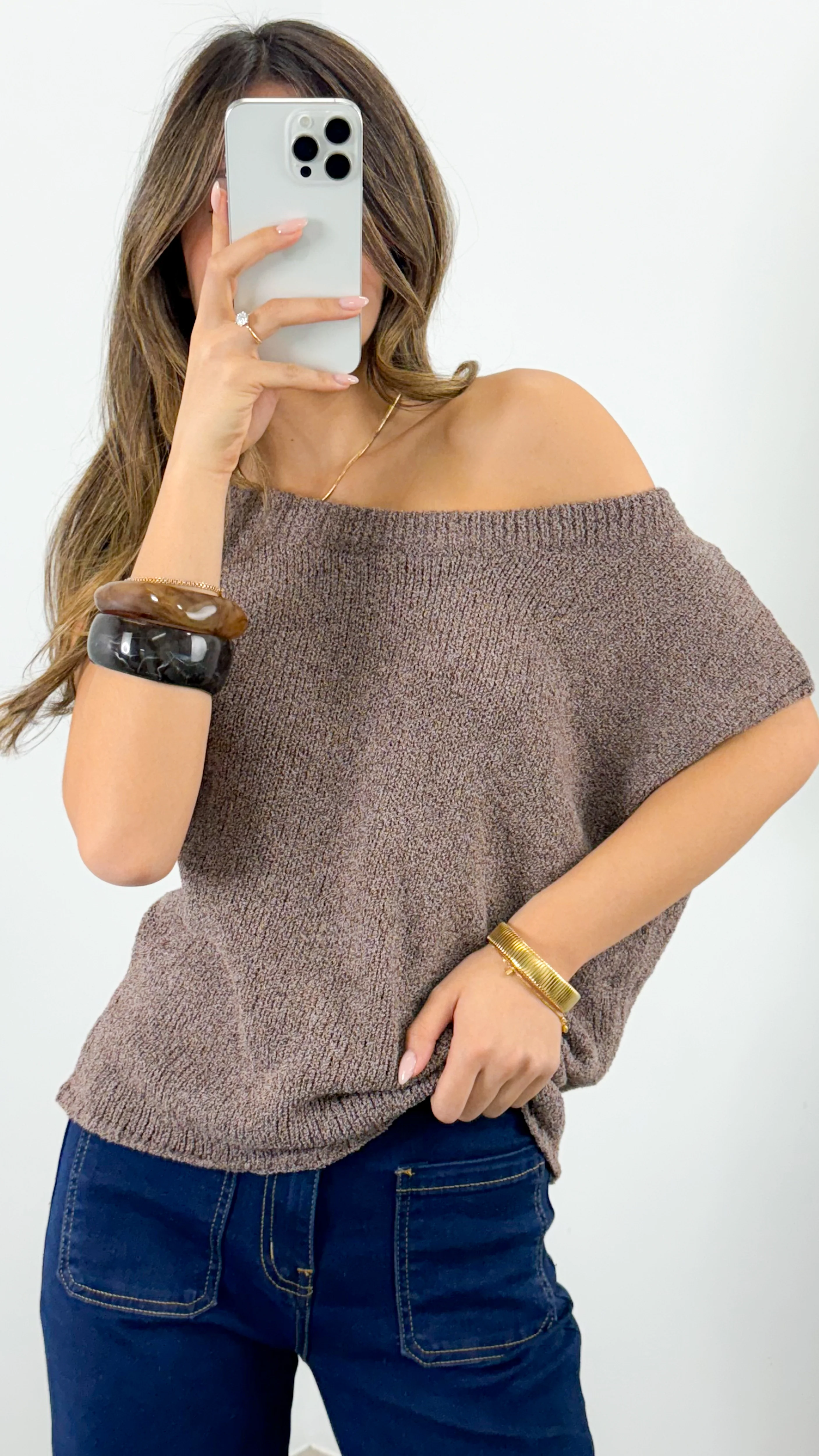 BETHENNY KNIT TOP - CHOCOLATE - Image 13