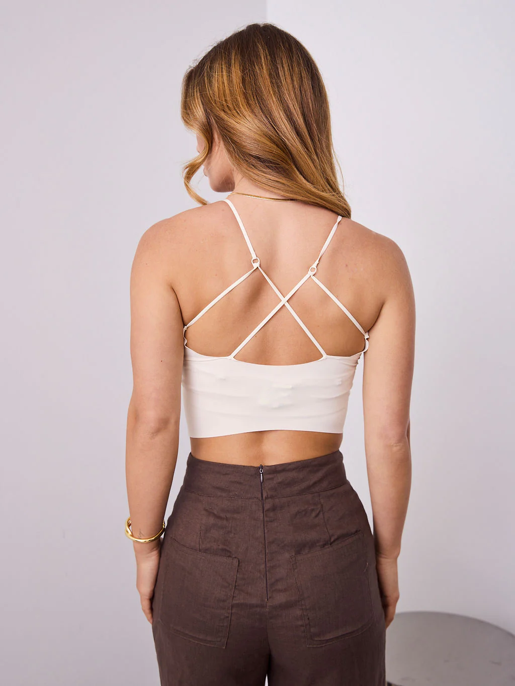 BRA SINGLET TOP - NUDE - Image 3