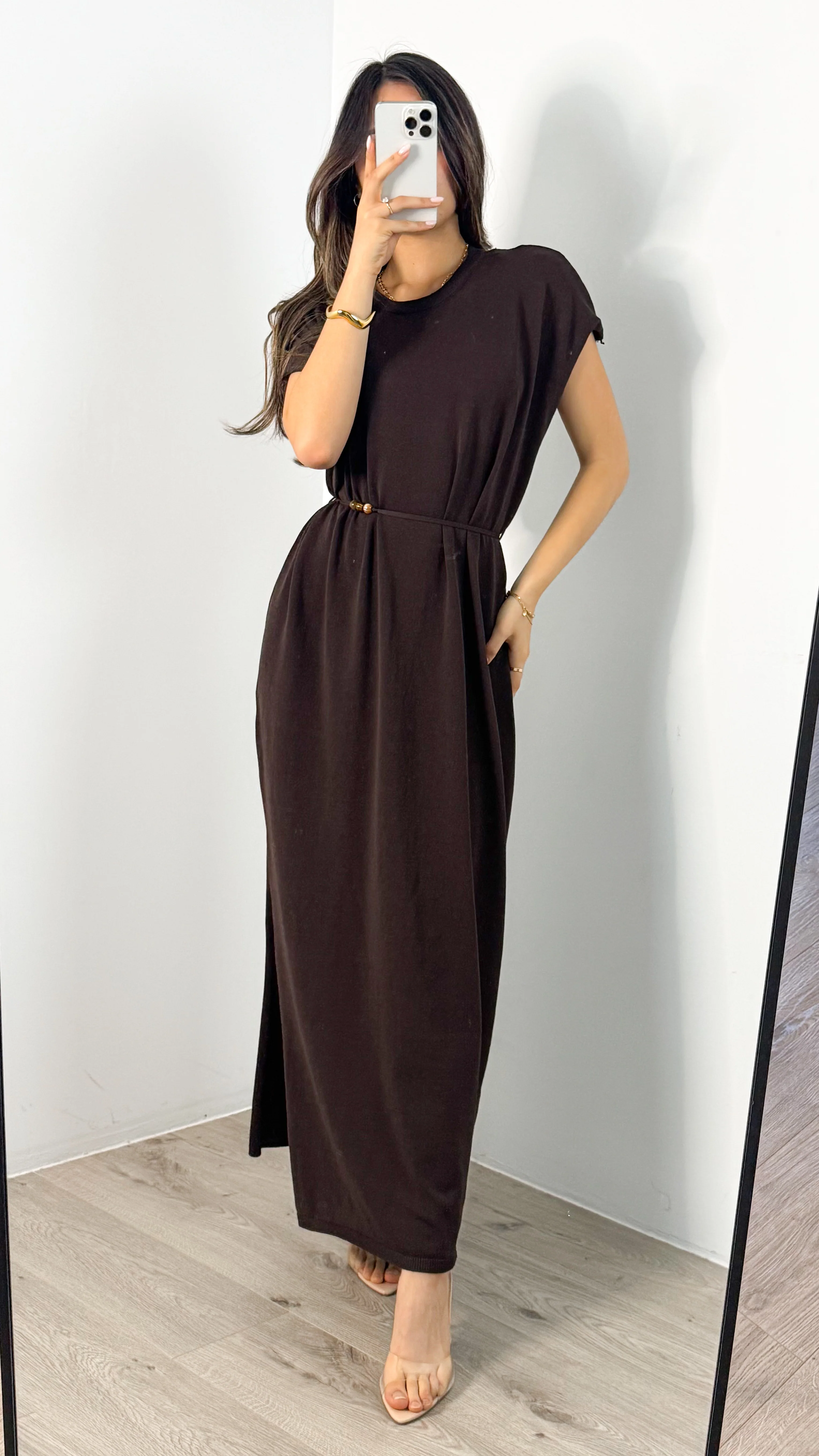 CARMINE DRESS - CHOCOLATE - Image 5