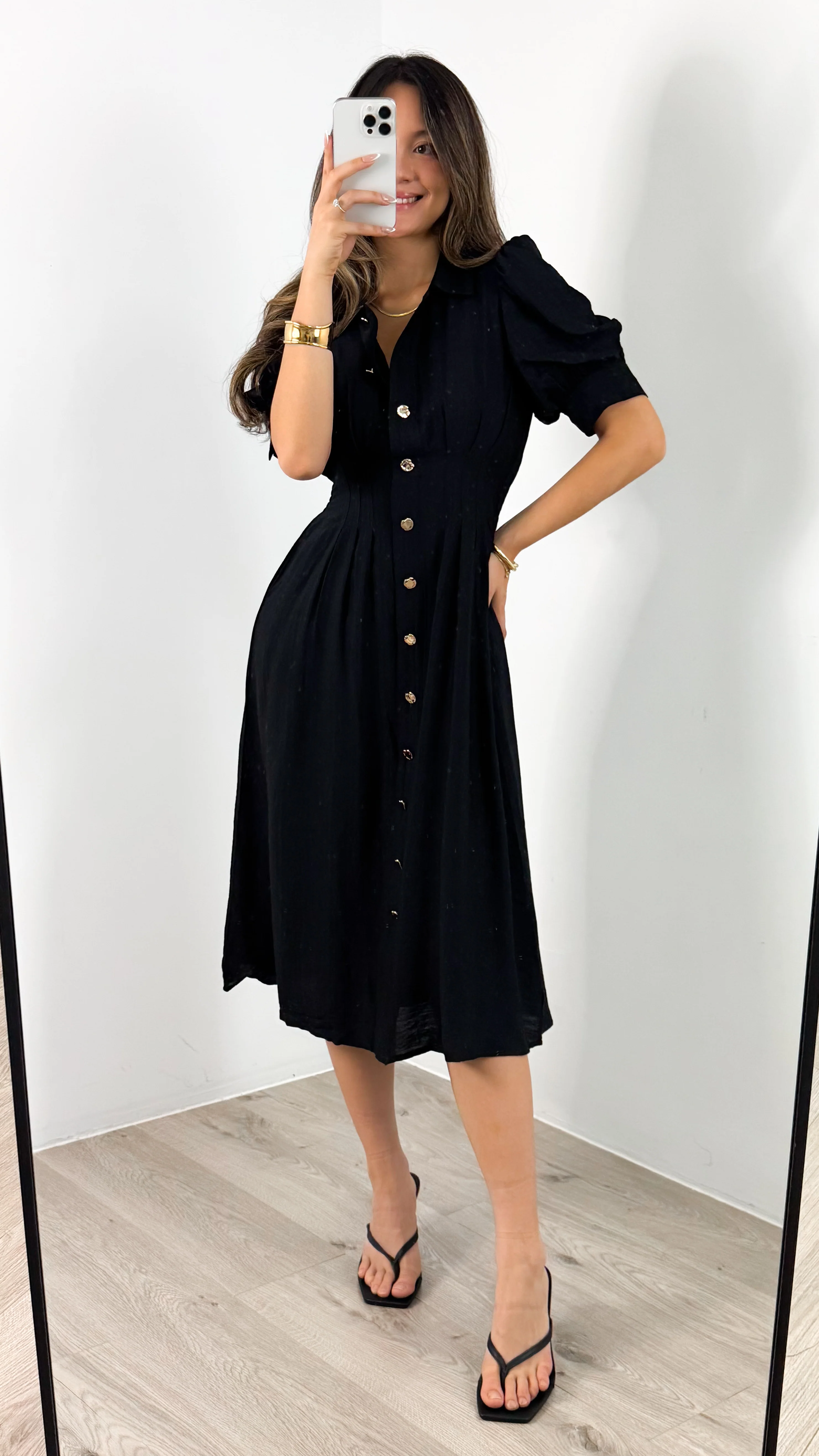 CASSANDRA DRESS - BLACK - Image 5
