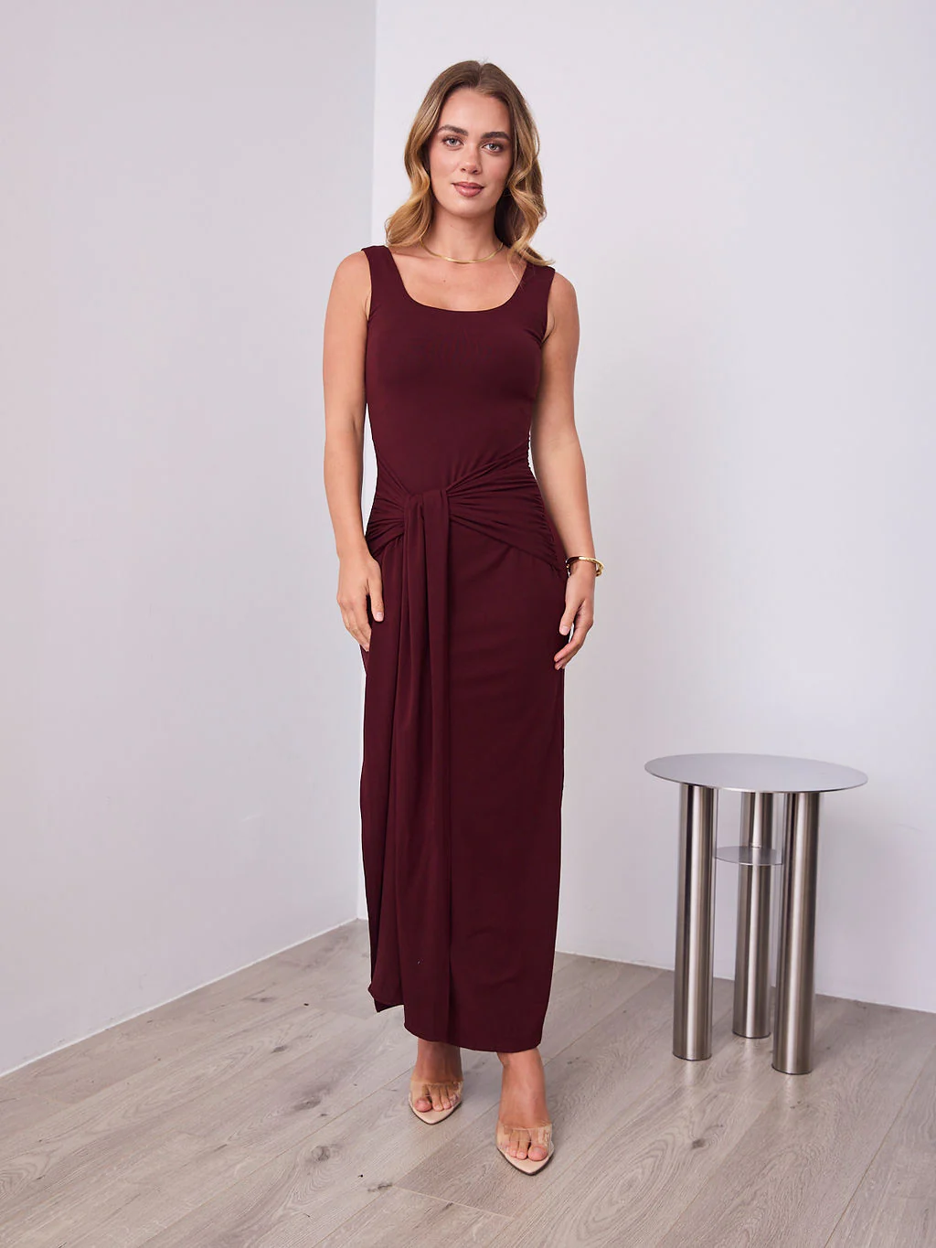 CELINE DRESS - MERLOT - Image 11