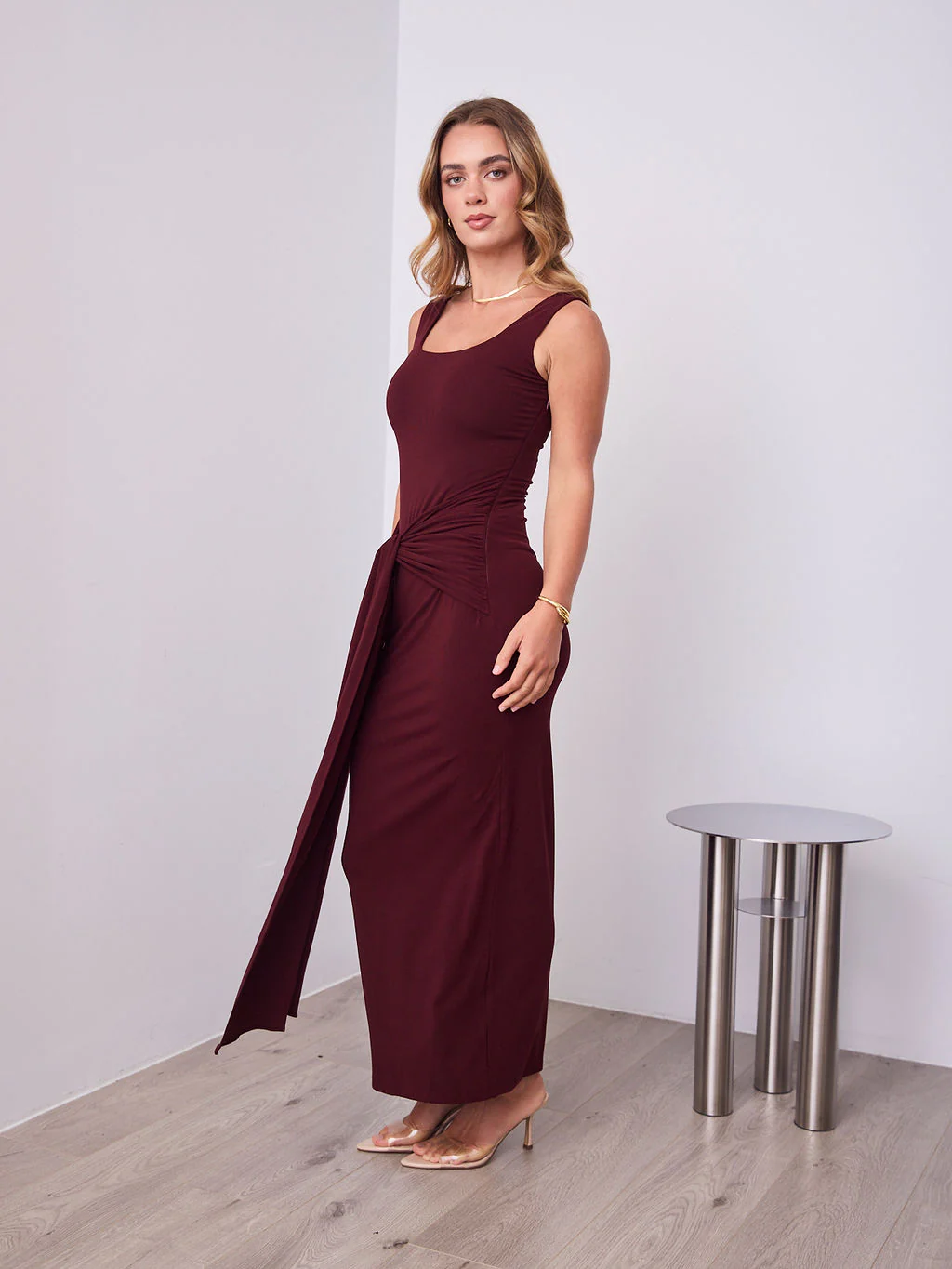 CELINE DRESS - MERLOT - Image 12