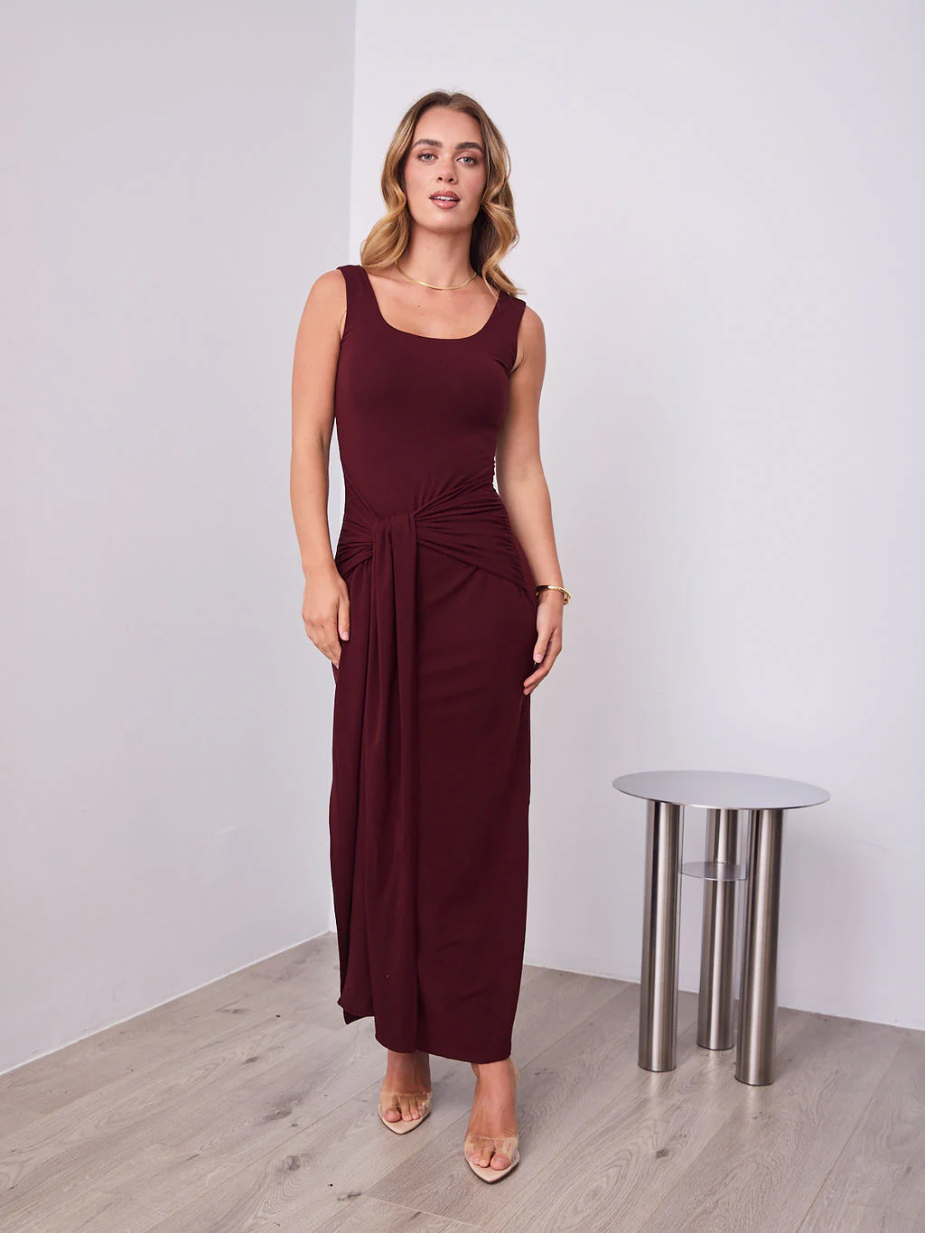 CELINE DRESS - MERLOT - Image 2