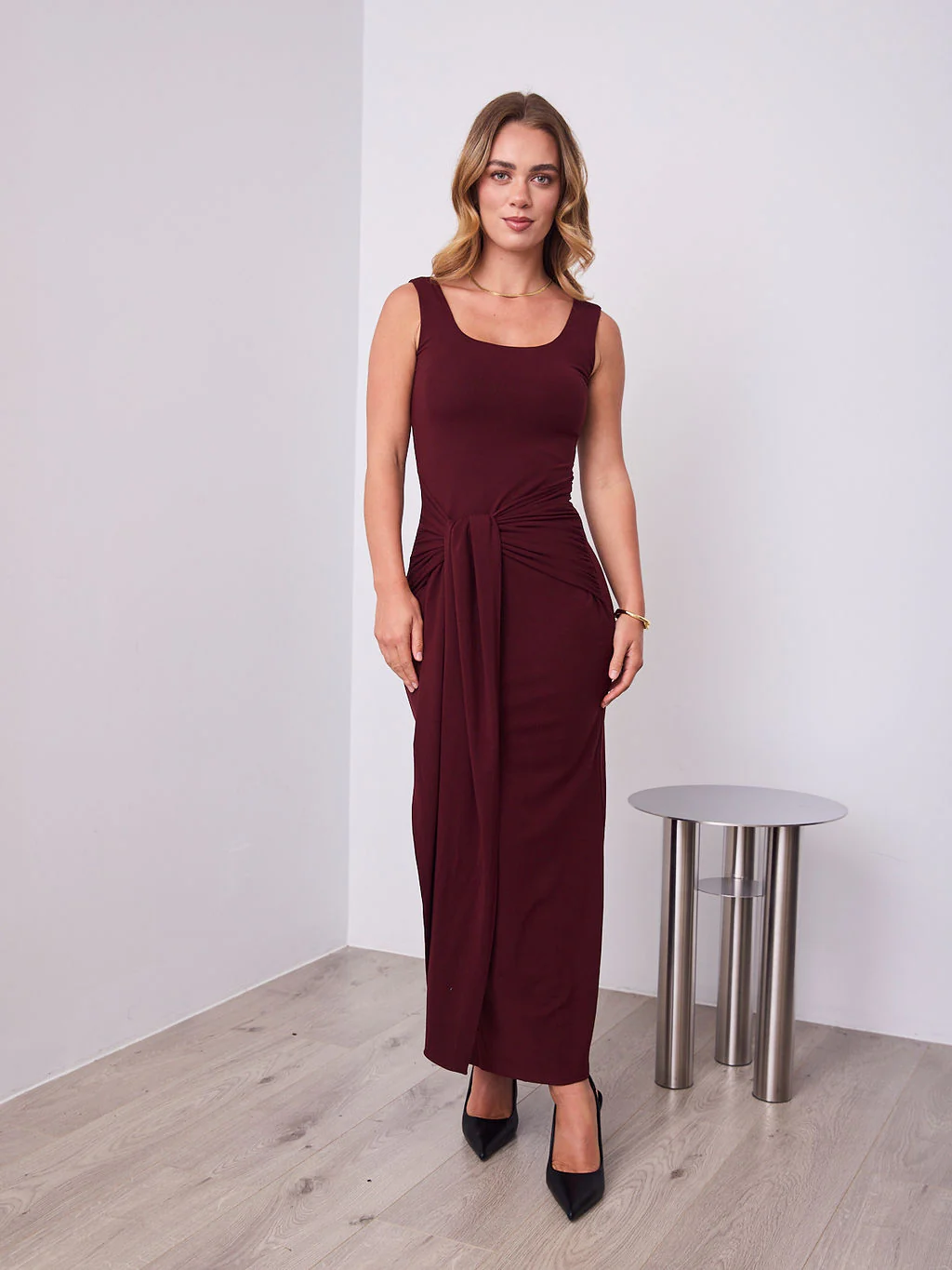 CELINE DRESS - MERLOT - Image 6