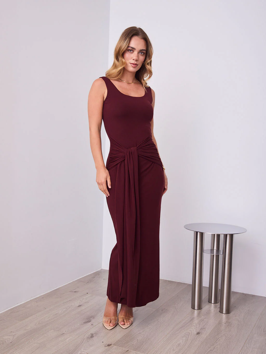 CELINE DRESS - MERLOT - Image 9