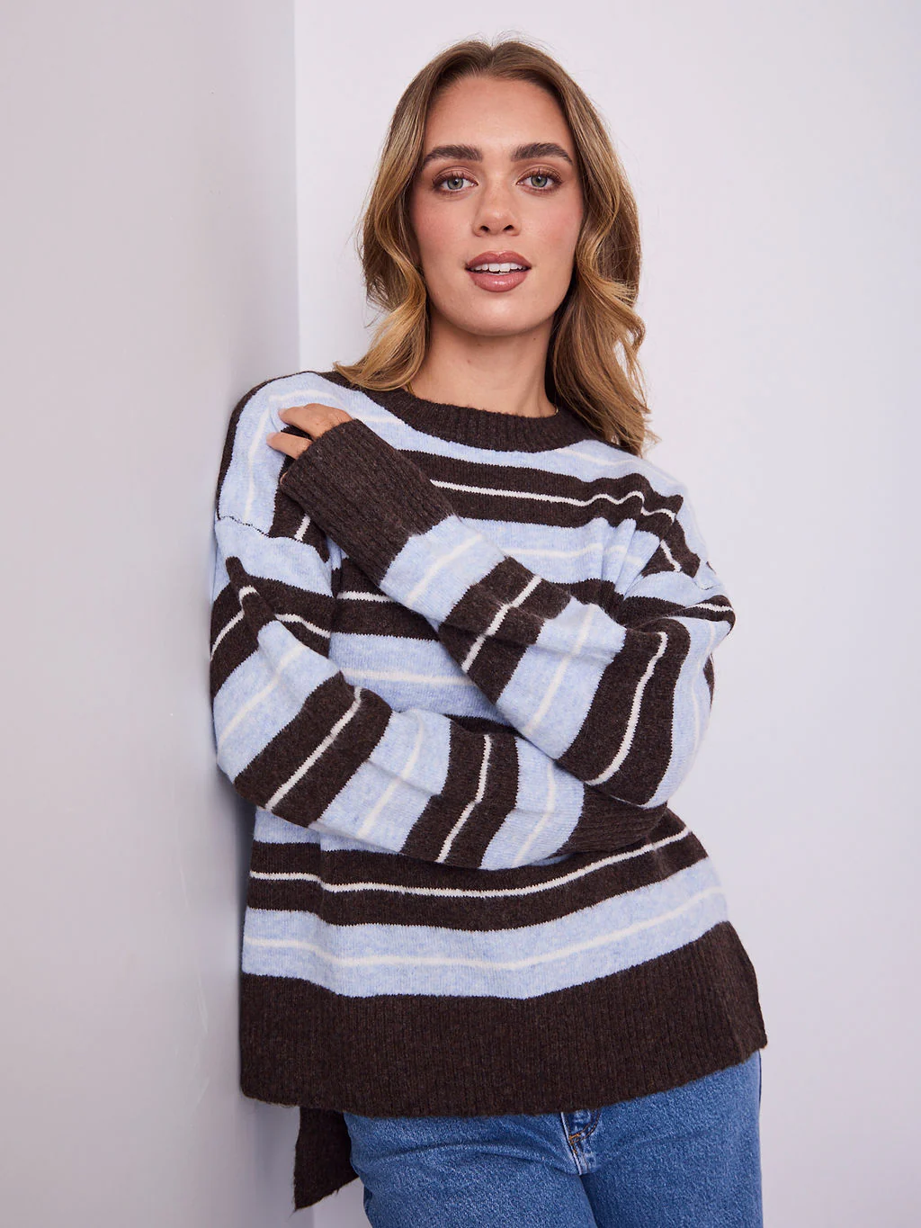 CHARLES KNIT - BLUE/CHOCOLATE - Image 11