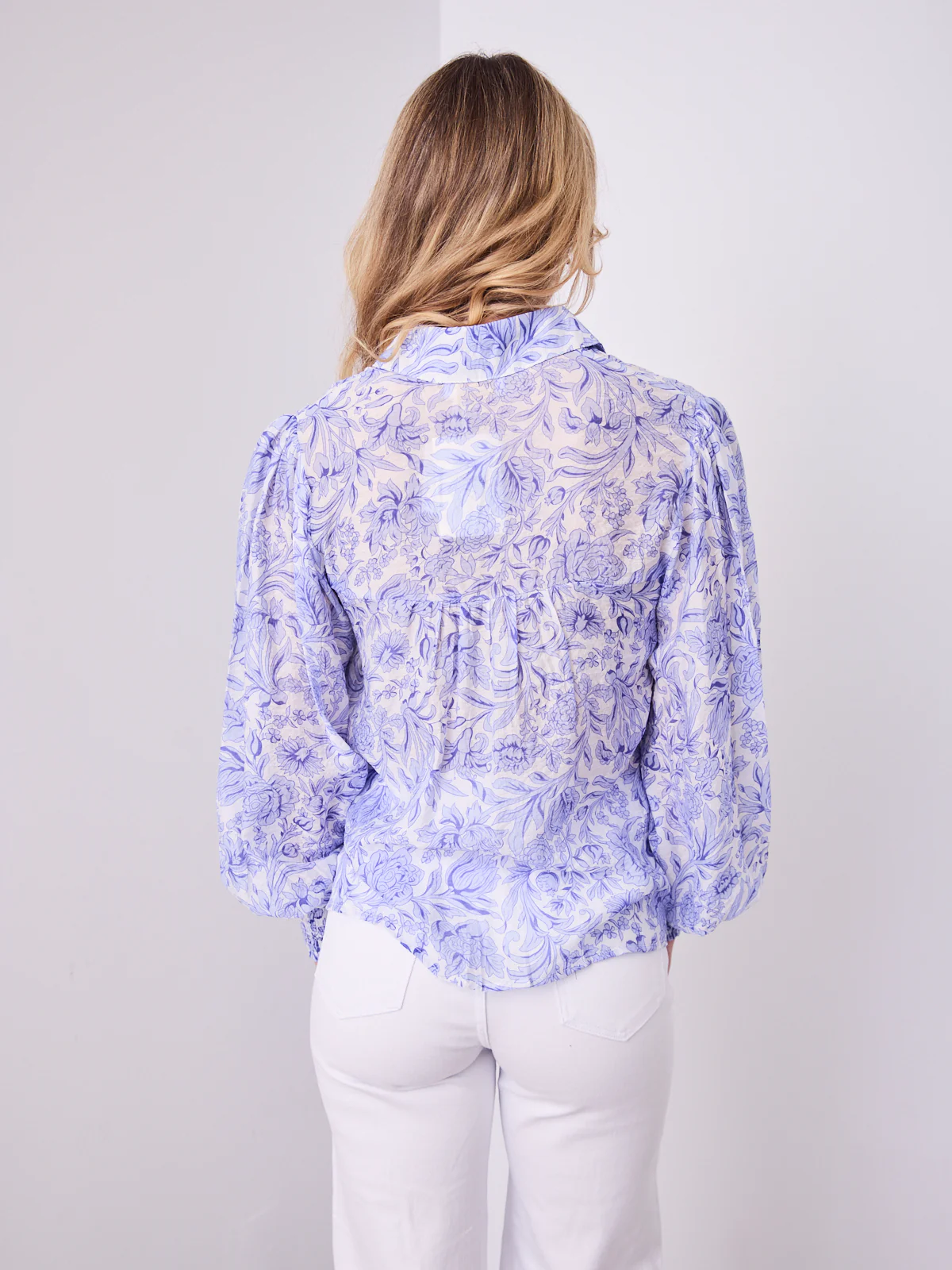 COLETTE BLOUSE - BLUE - Image 4