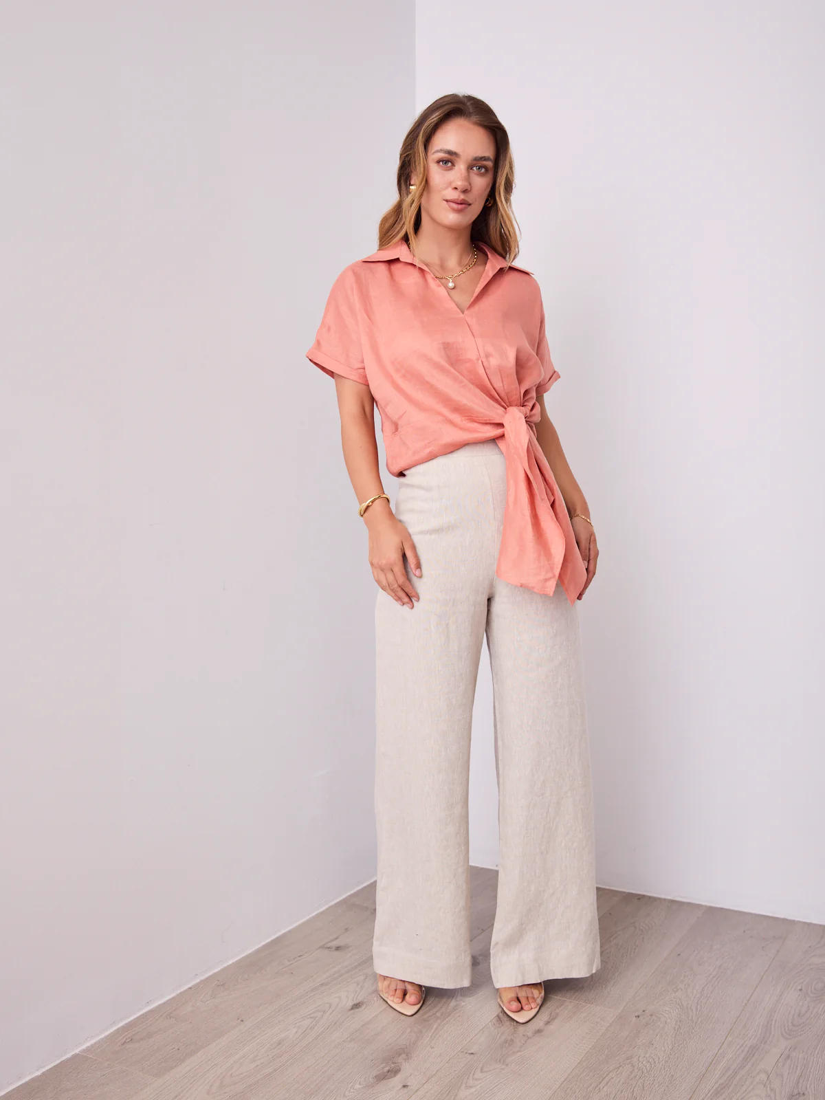 COMO LINEN SHIRT - BRICK - Image 6