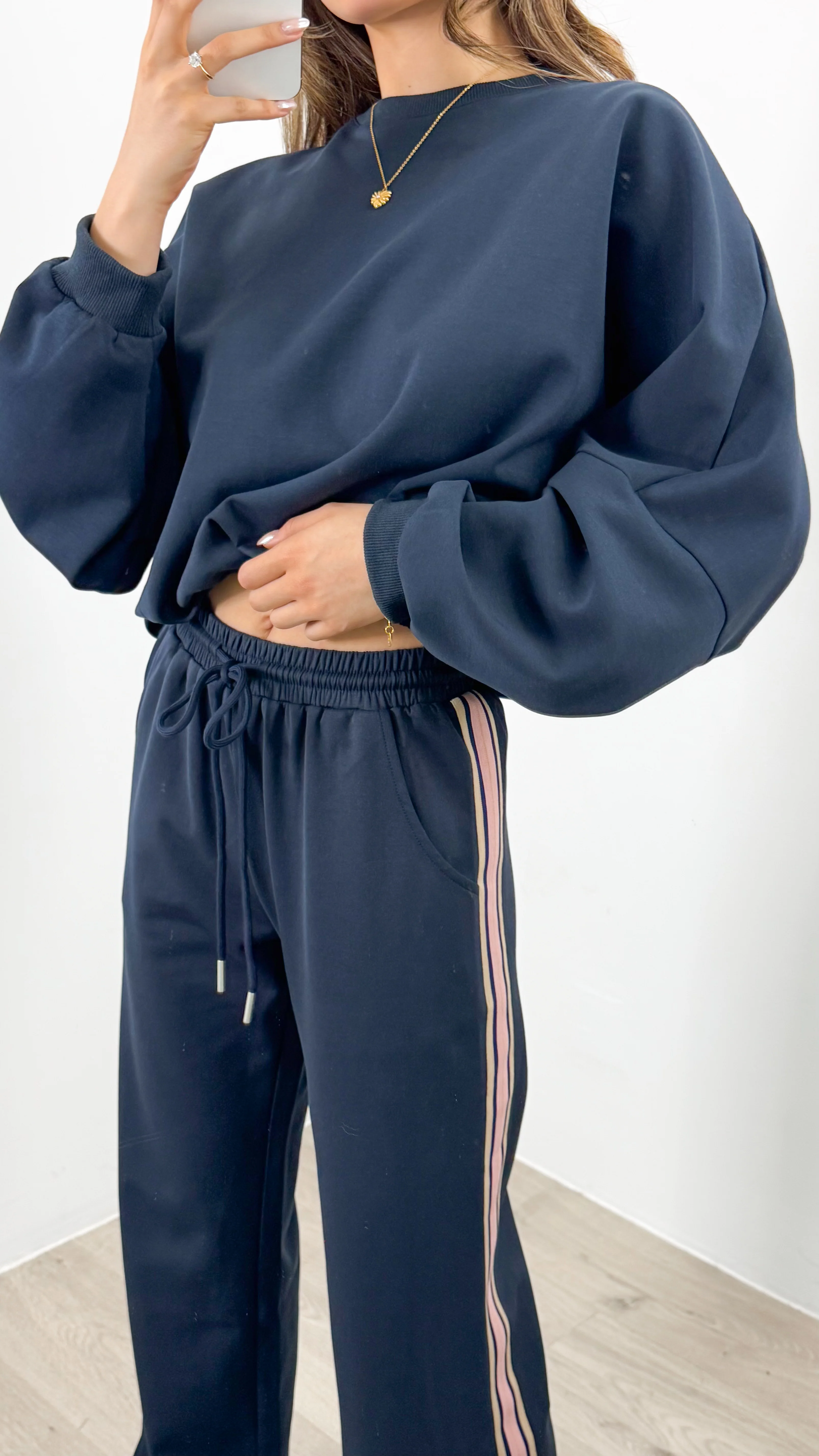 DANTE SWEAT TOP - NAVY - Image 12