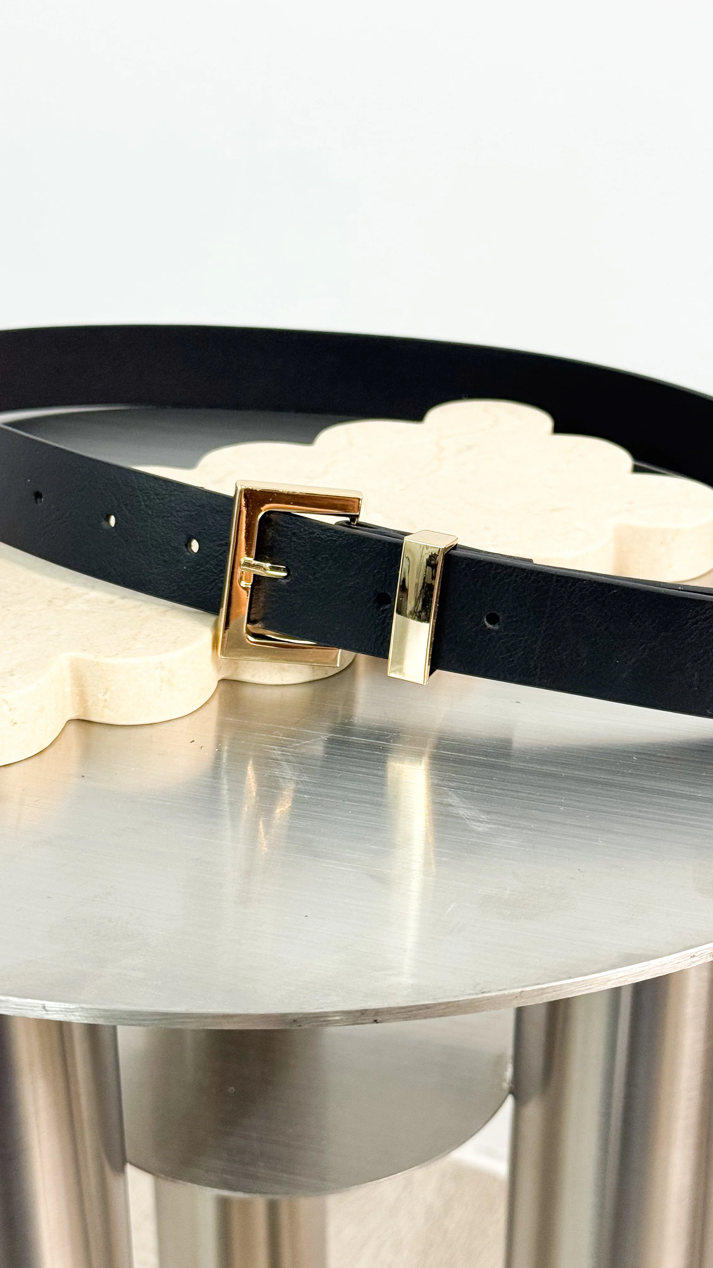 HALF SQUARE BASIC BELT - GOLD - Image 3