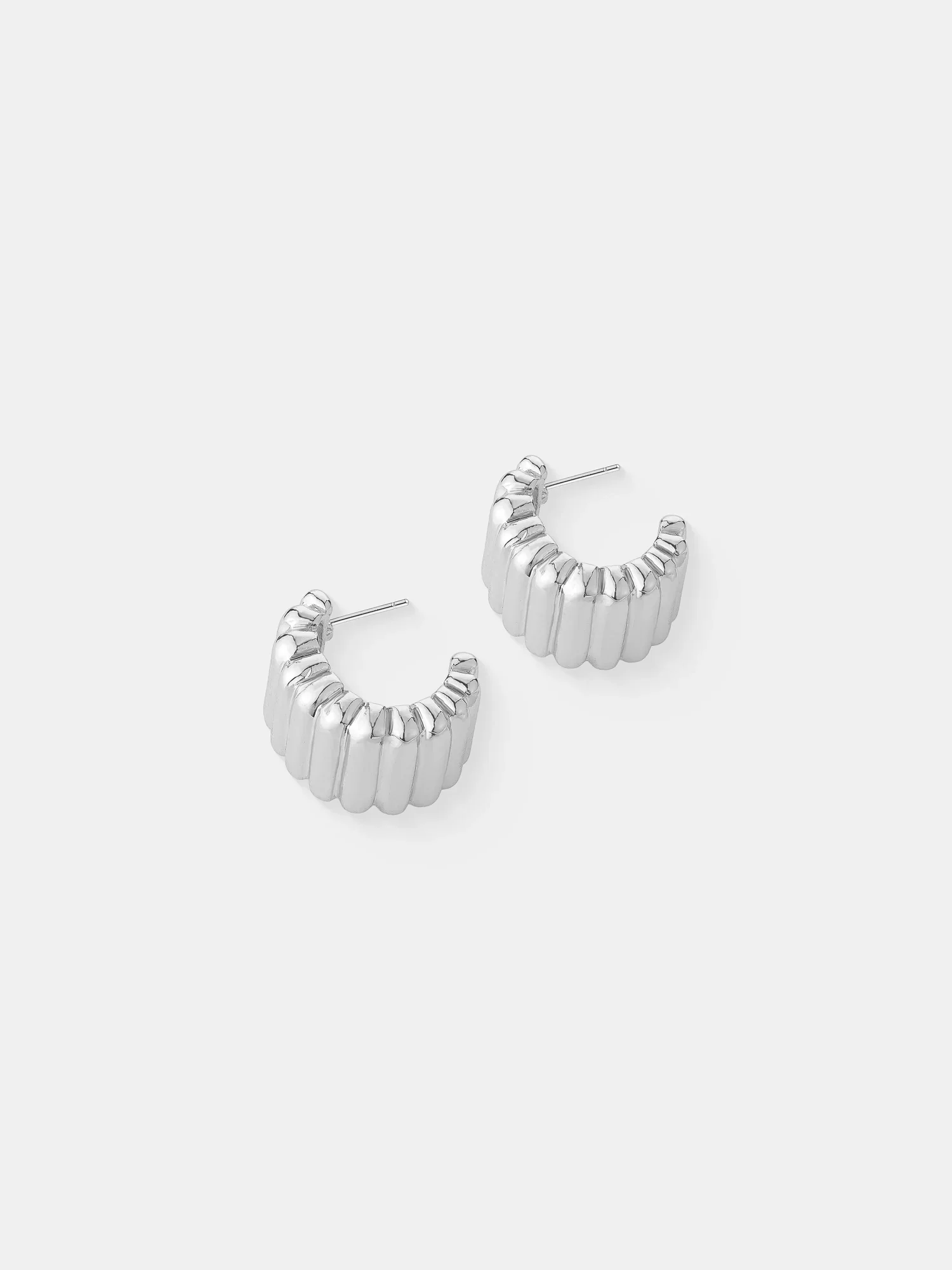 INDIRA STERLING SLIVER PLATED EARRINGS - SILVER - Image 2