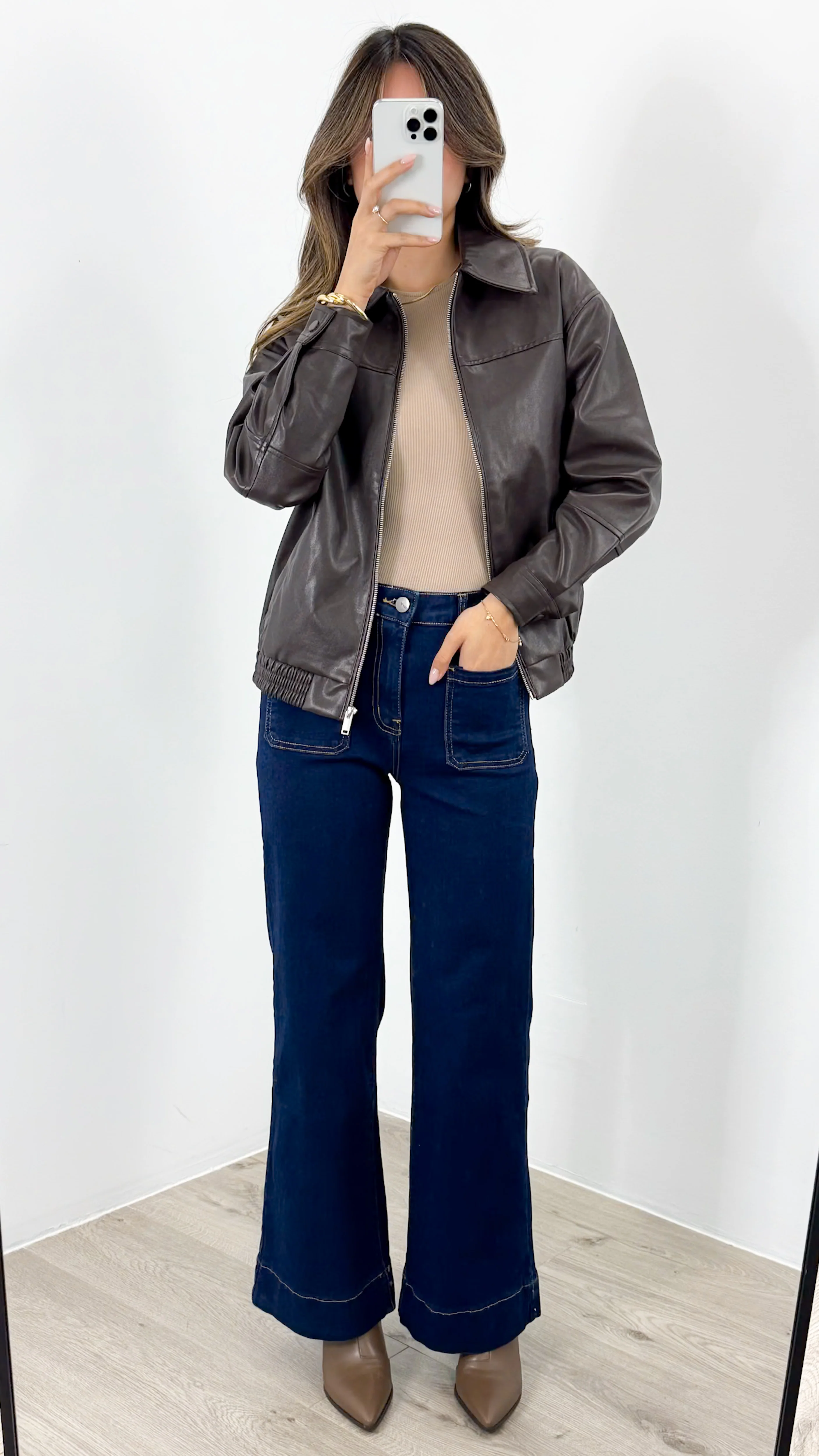 JAMISON PU JACKET - CHOCOLATE - Image 6