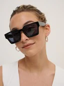 JURY RECTANGULAR SUNGLASSES - BLACK - Image 4