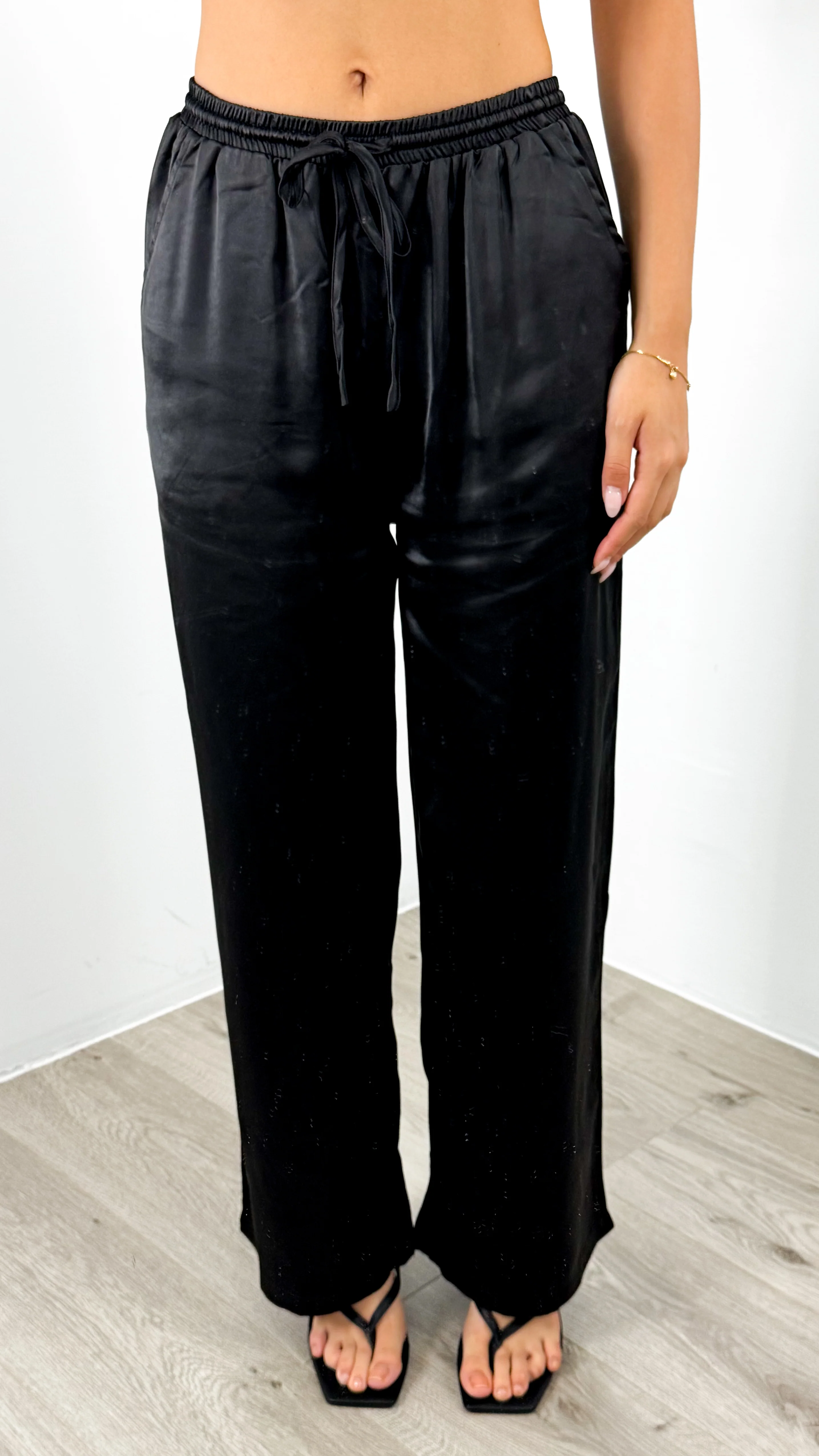 KENDALL STRAPLESS TOP + PANT SET - BLACK - Image 13