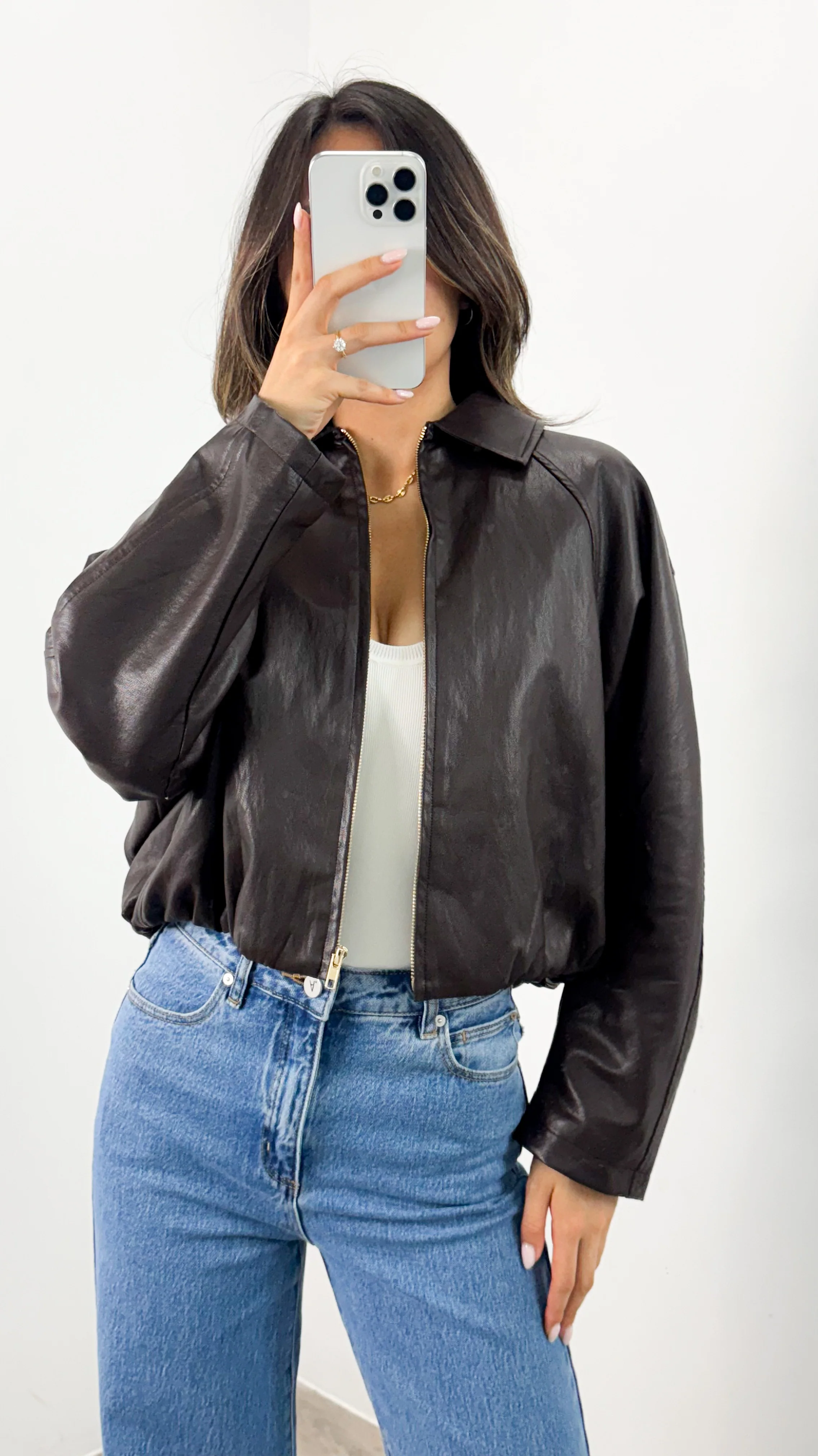 LONDON BOMBER JACKET - CHOCOLATE - Image 17