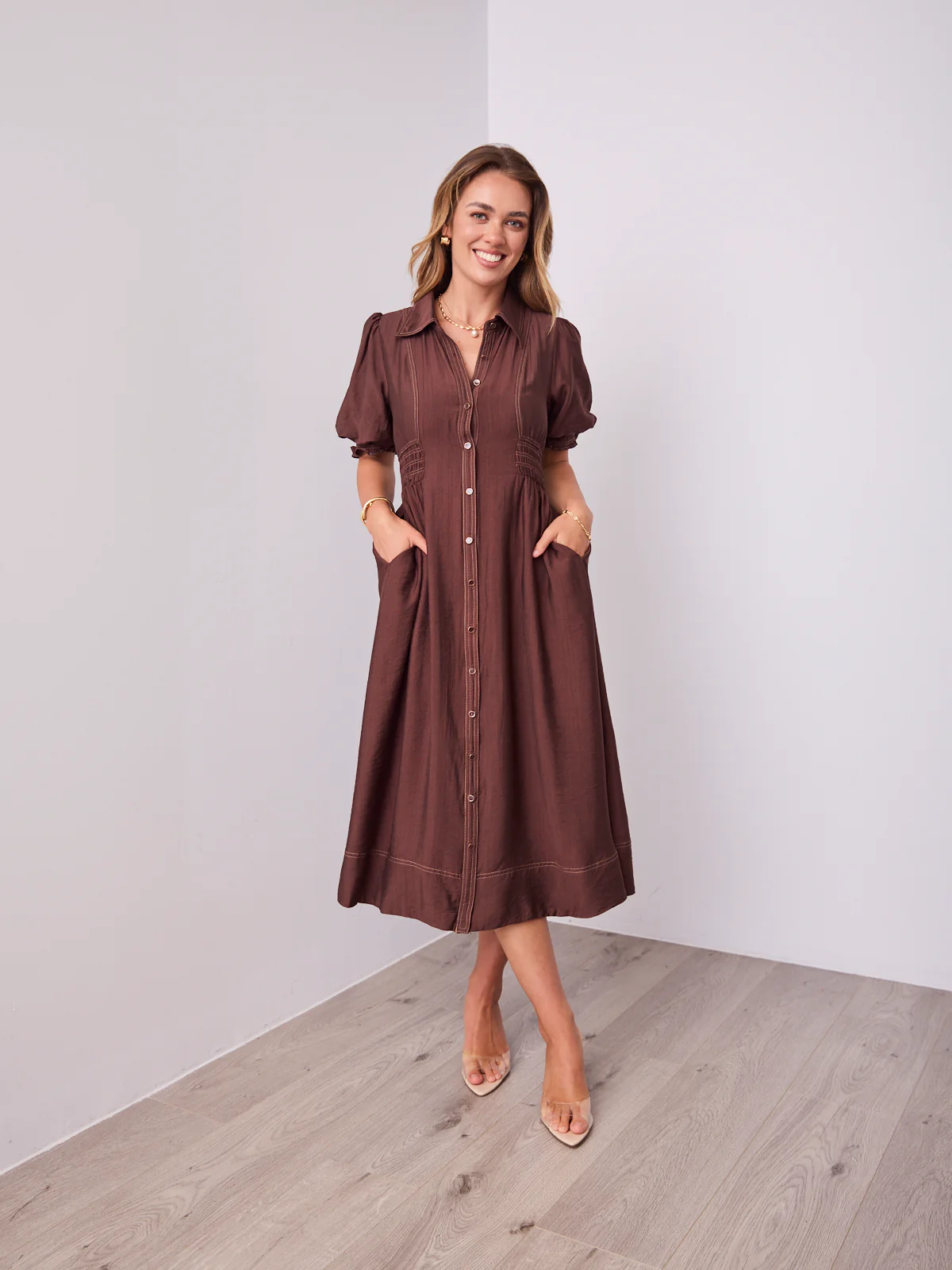 MARCIA DRESS - CHOCOLATE