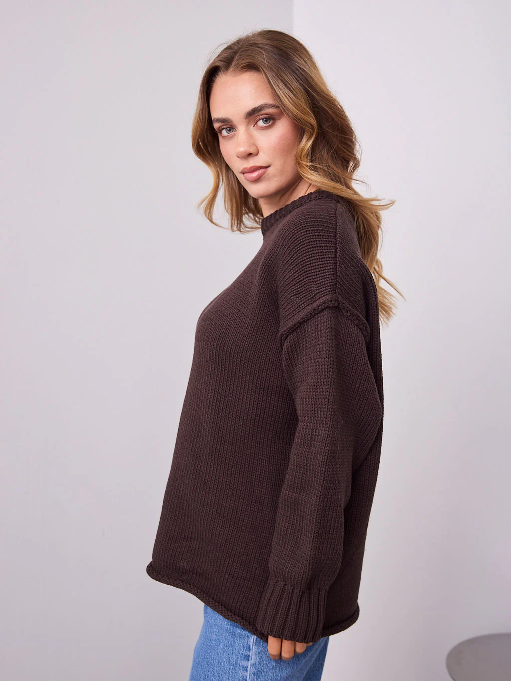 MARLO KNIT JUMPER- CHOCOLATE - Image 8
