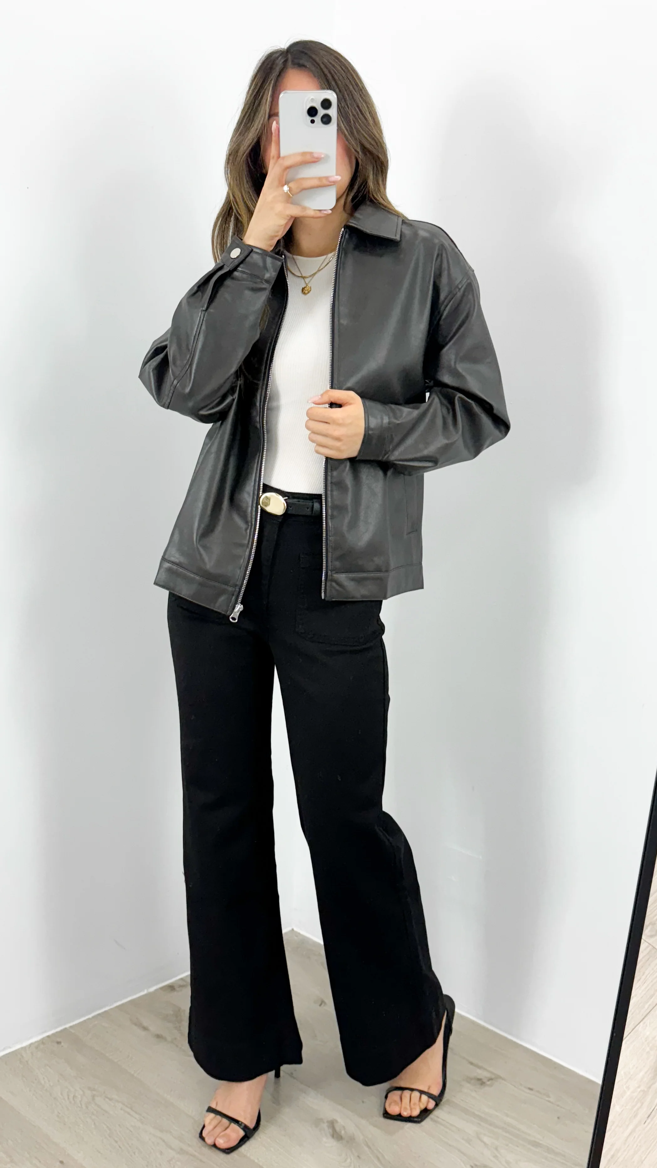 MARVIN PU JACKET - DARK CHOCOLATE / WASHED BLACK - Image 4