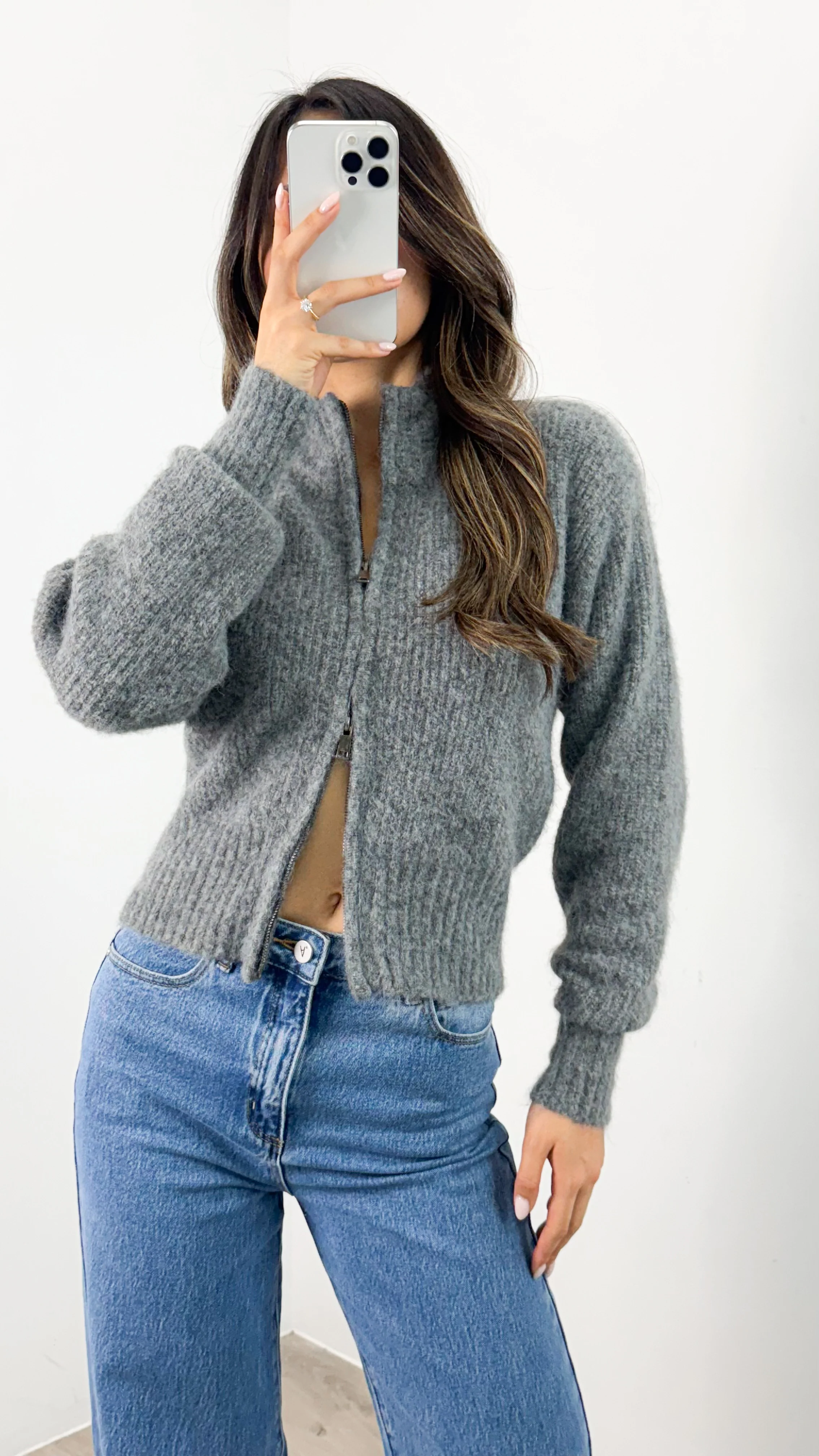NOAH ZIP KNIT - CHARCOAL - Image 13