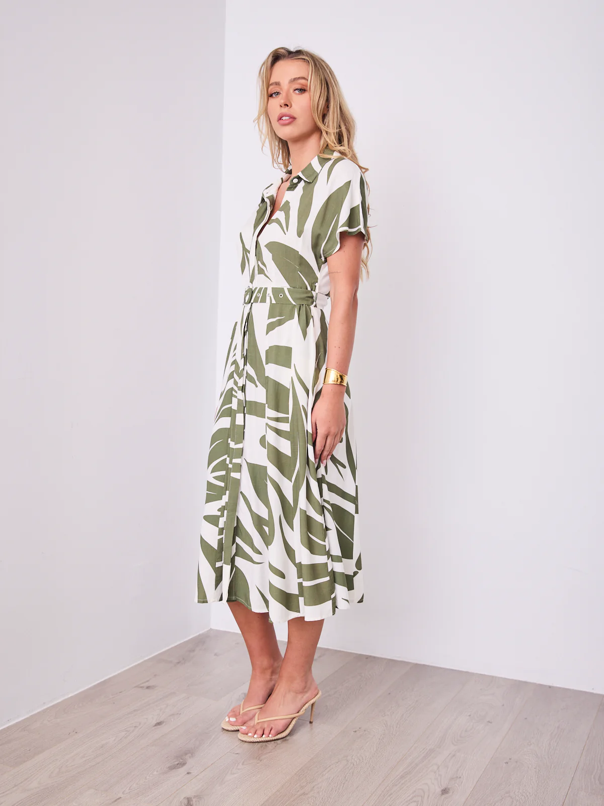PEYTON DRESS - KHAKI - Image 3