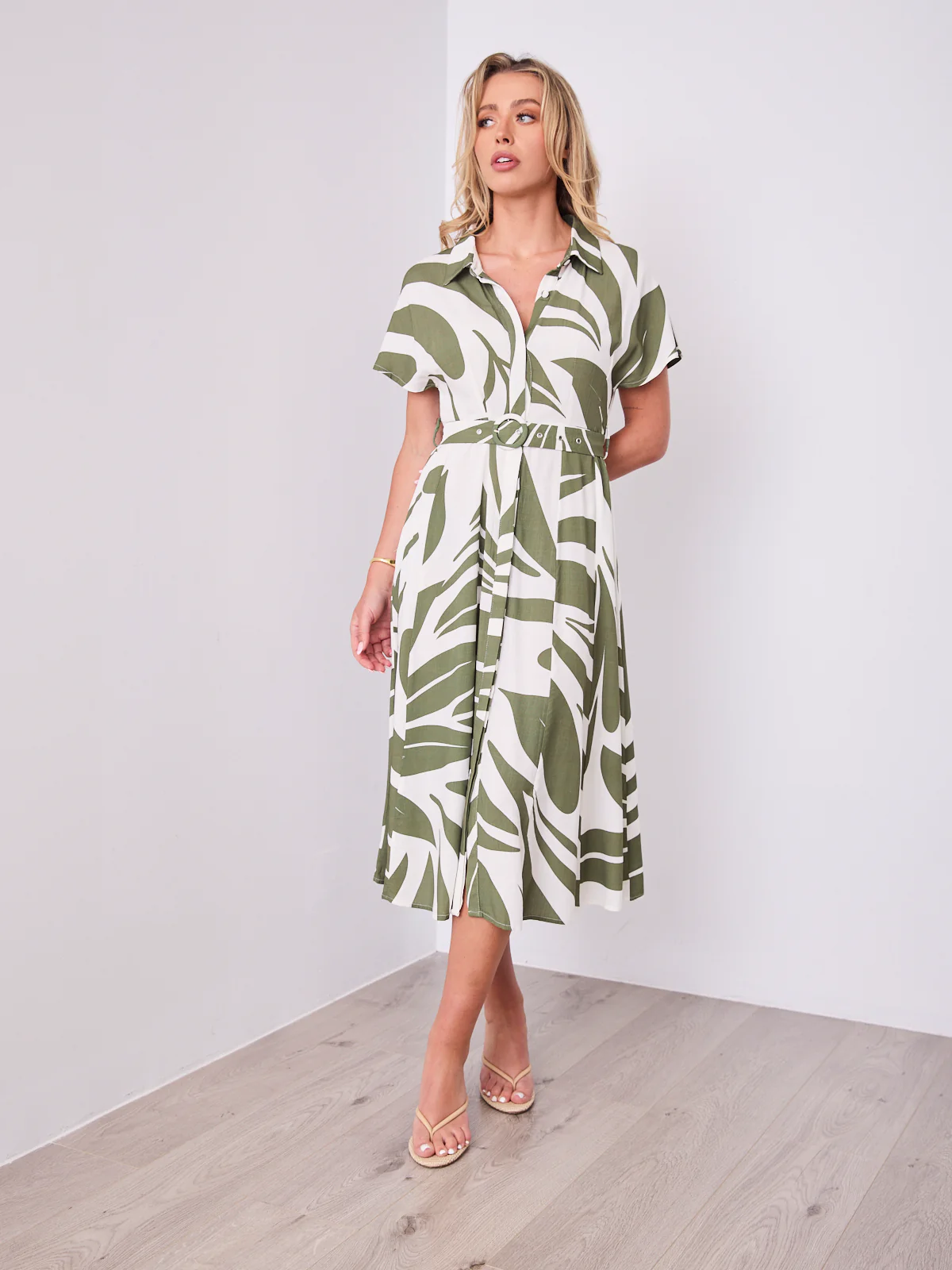 PEYTON DRESS - KHAKI - Image 4