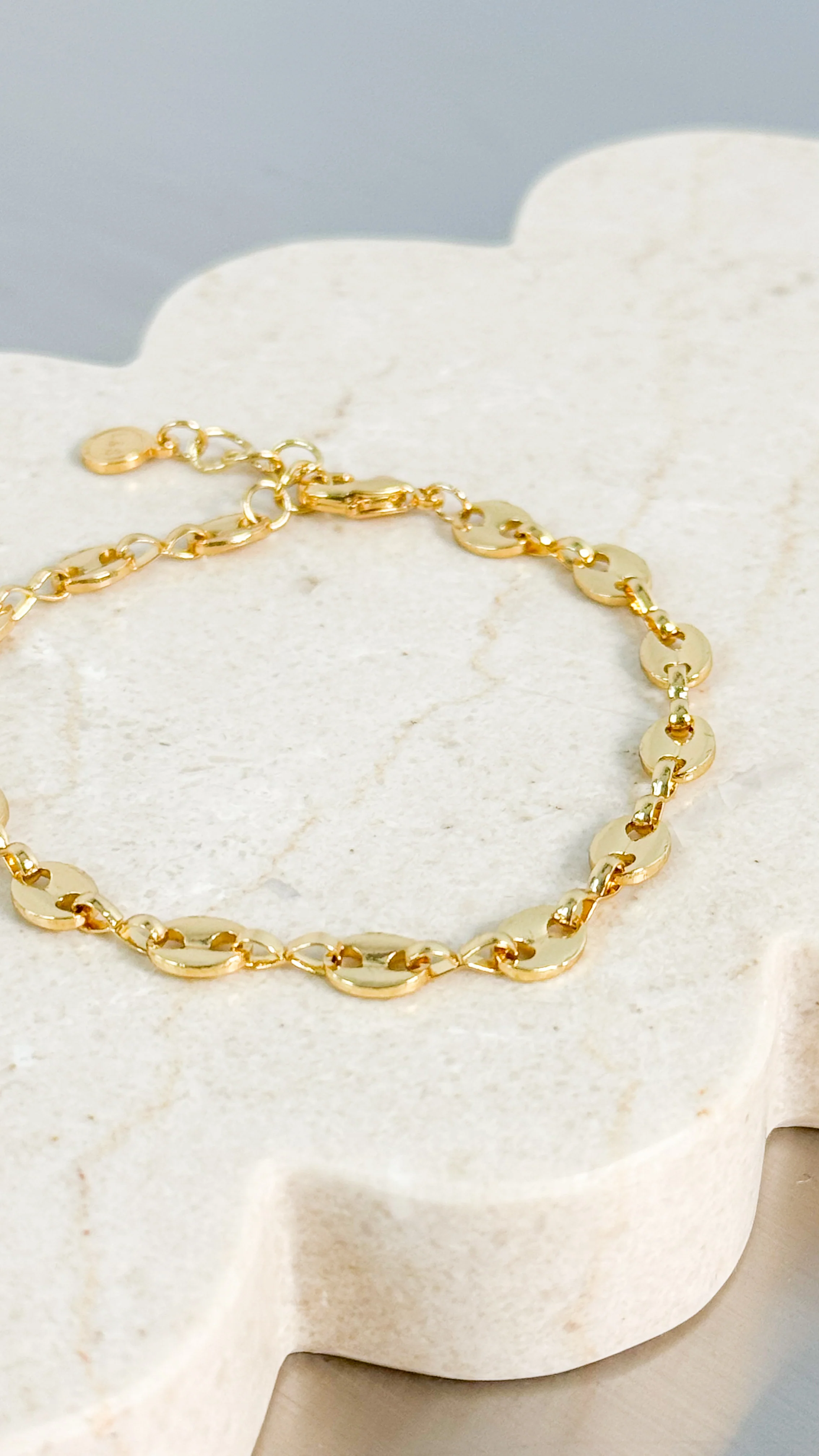 PUFF MARINER CHAIN 18K GOLD PLATED BRACELET - GOLD - Image 2