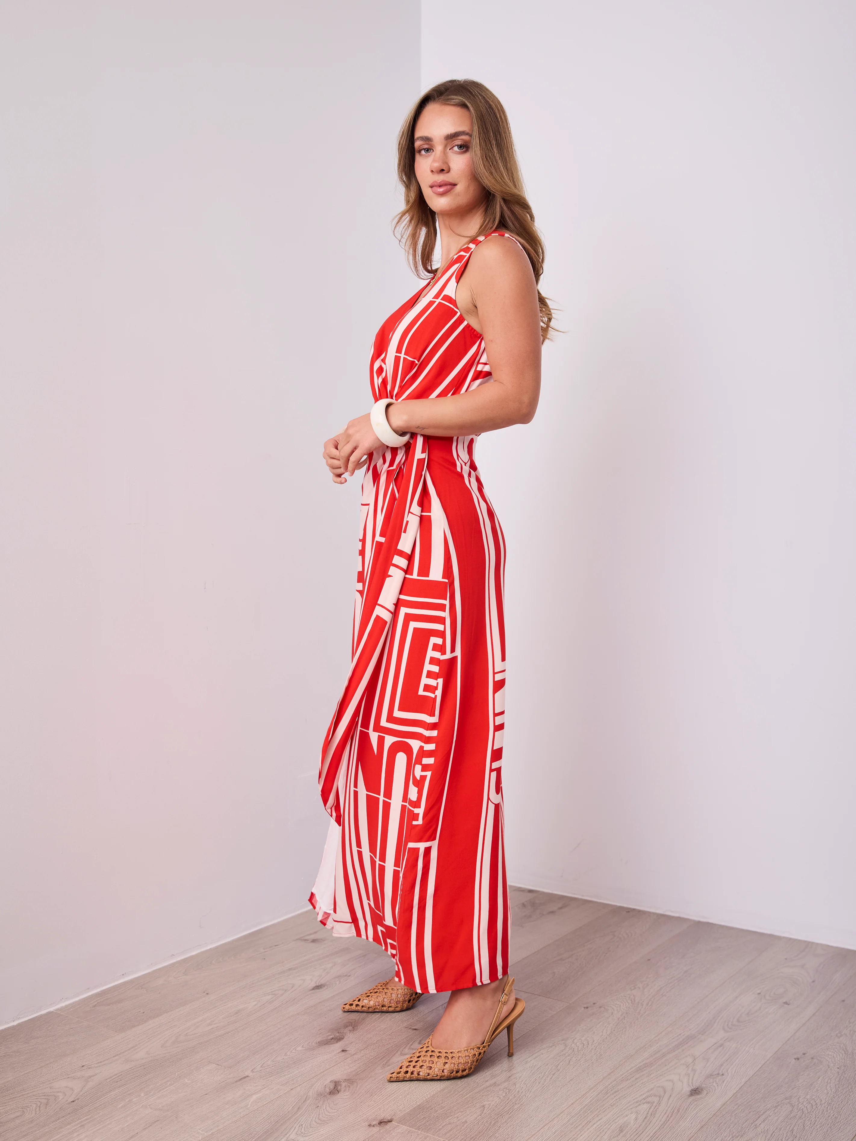 REBECCA MAXI DRESS - RED - Image 7