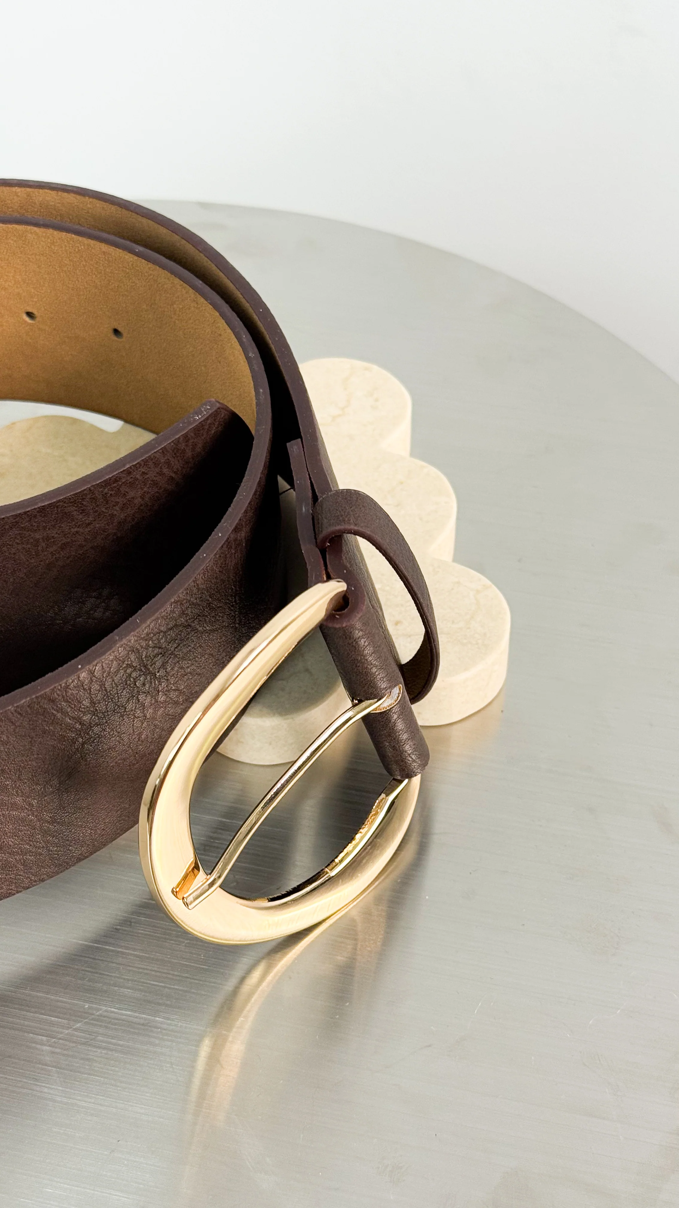 RINO THICK BELT - CHOCOLATE - Image 3