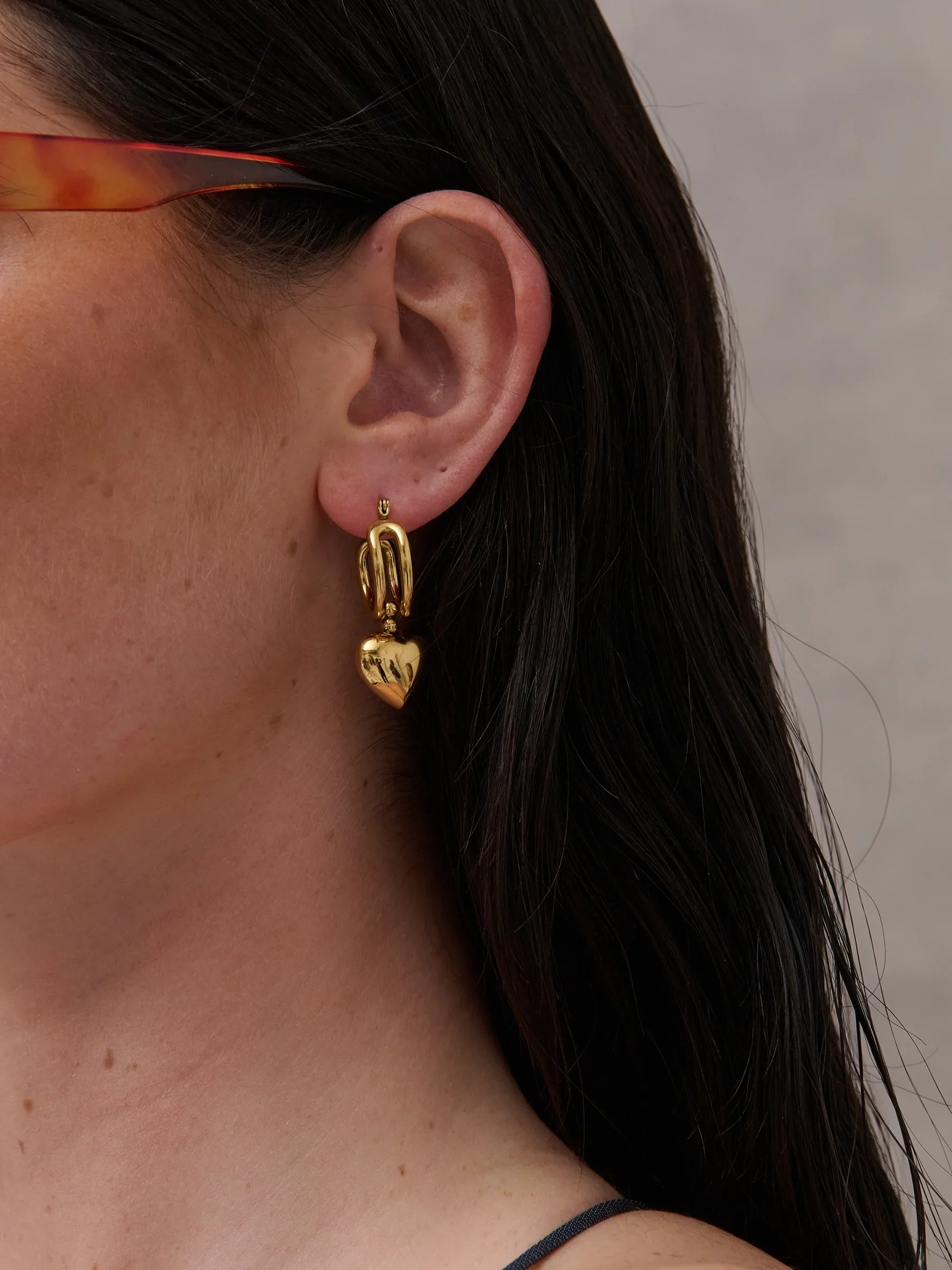 ROME 18K GOLD PLATED EARRINGS - GOLD - Image 2