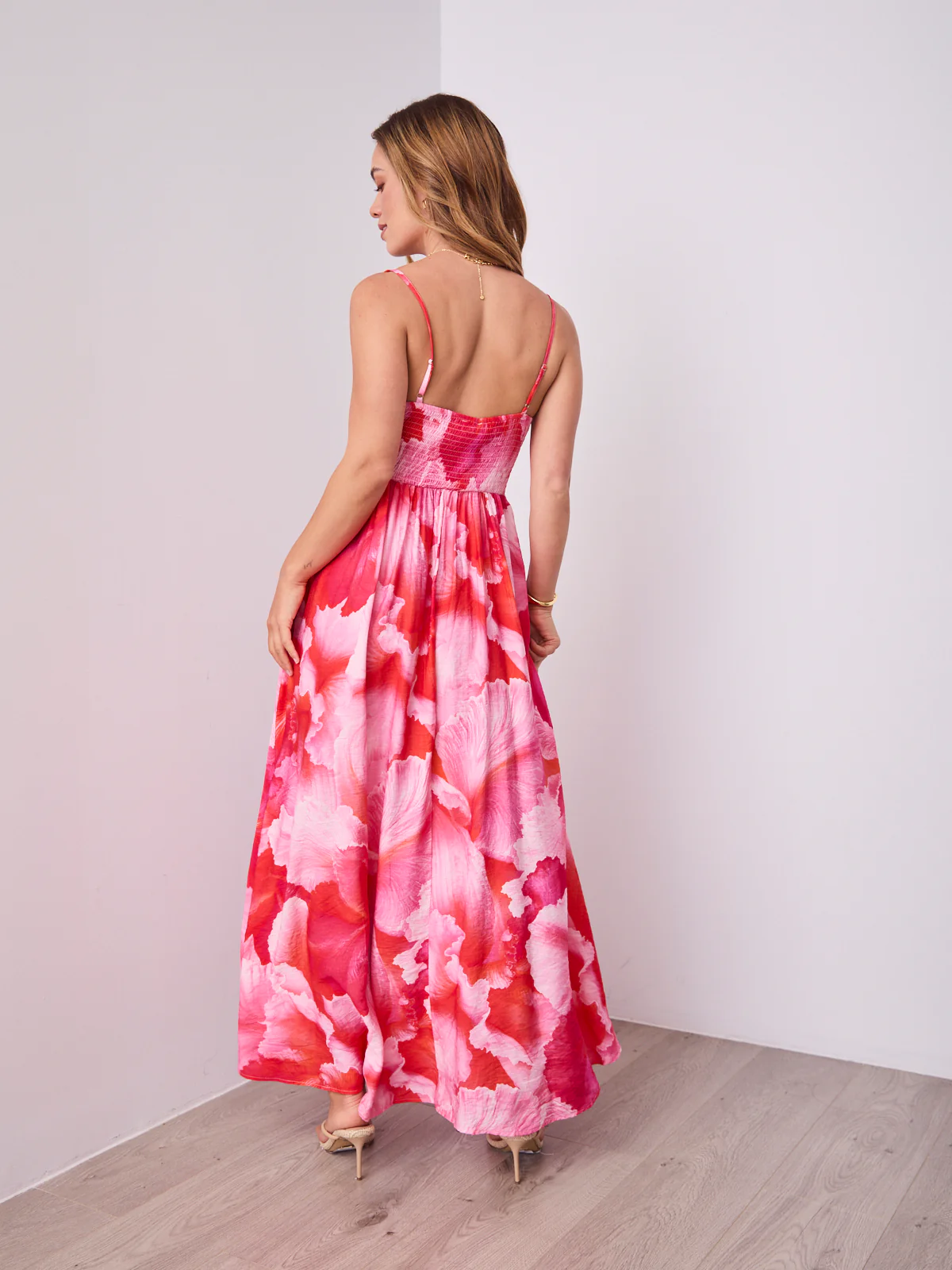 ROSE MAXI DRESS - PINK/RED - Image 9