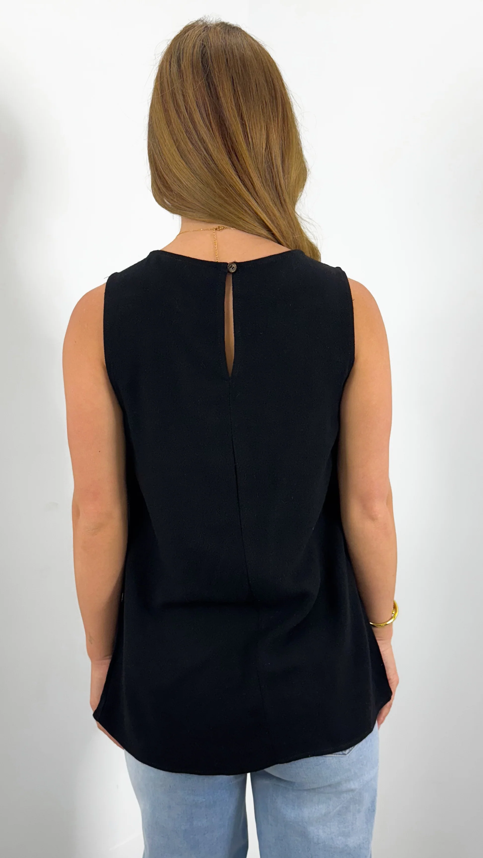 TALIA LINEN TOP - BLACK - Image 5