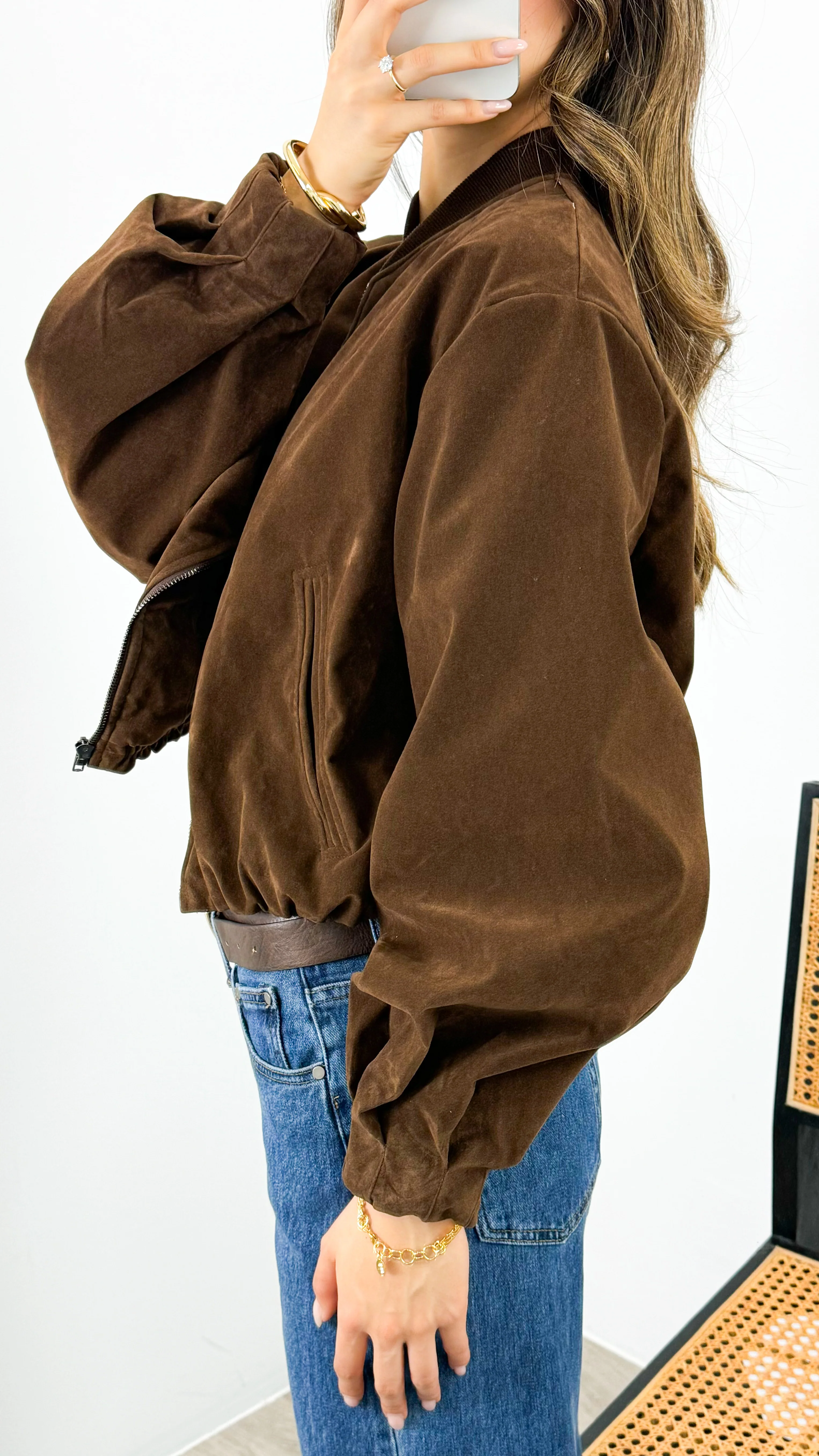 VANCE BOMBER JACKET - CHOCOLATE - Image 5