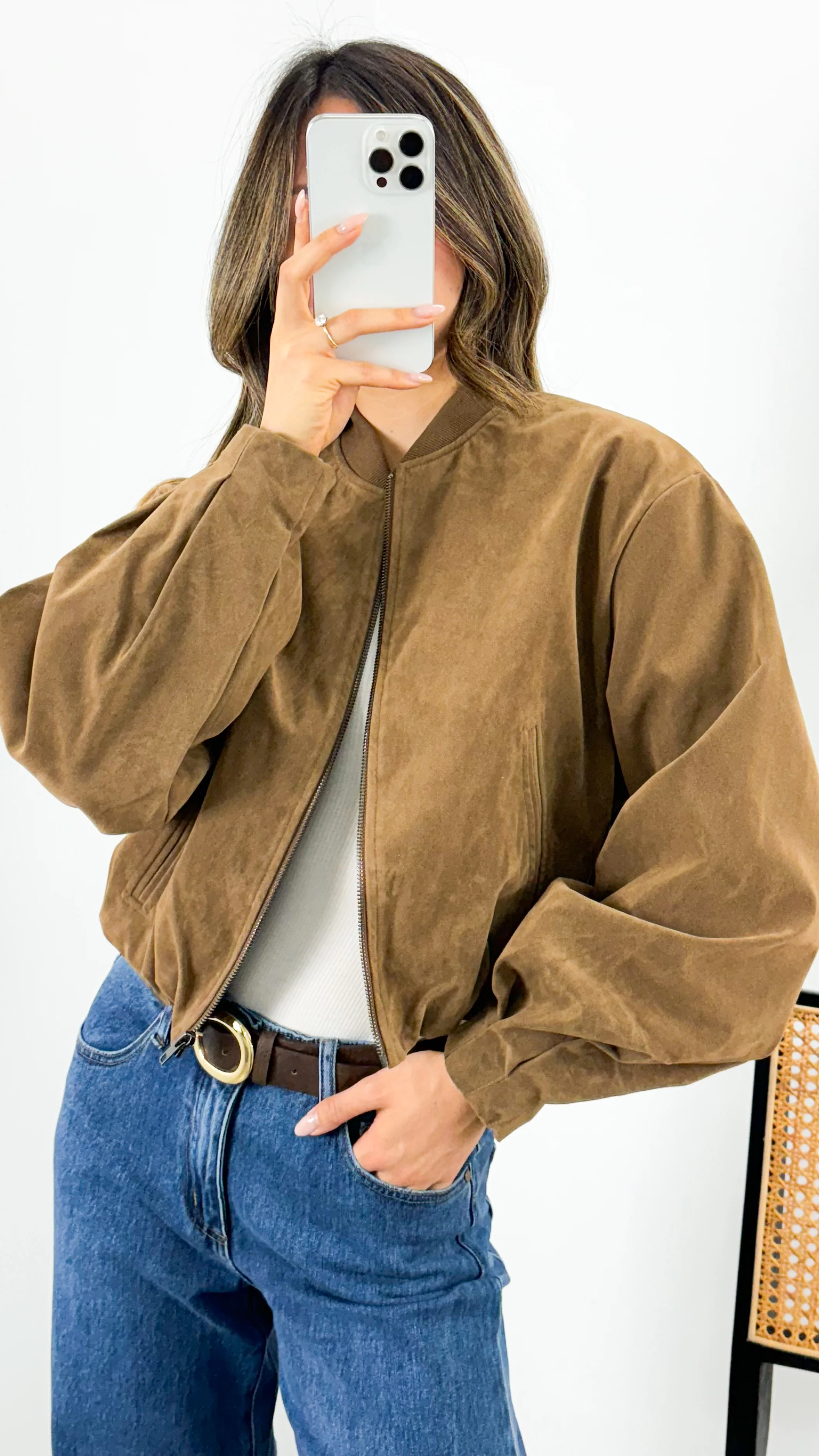 VANCE BOMBER JACKET - TAN - Image 10