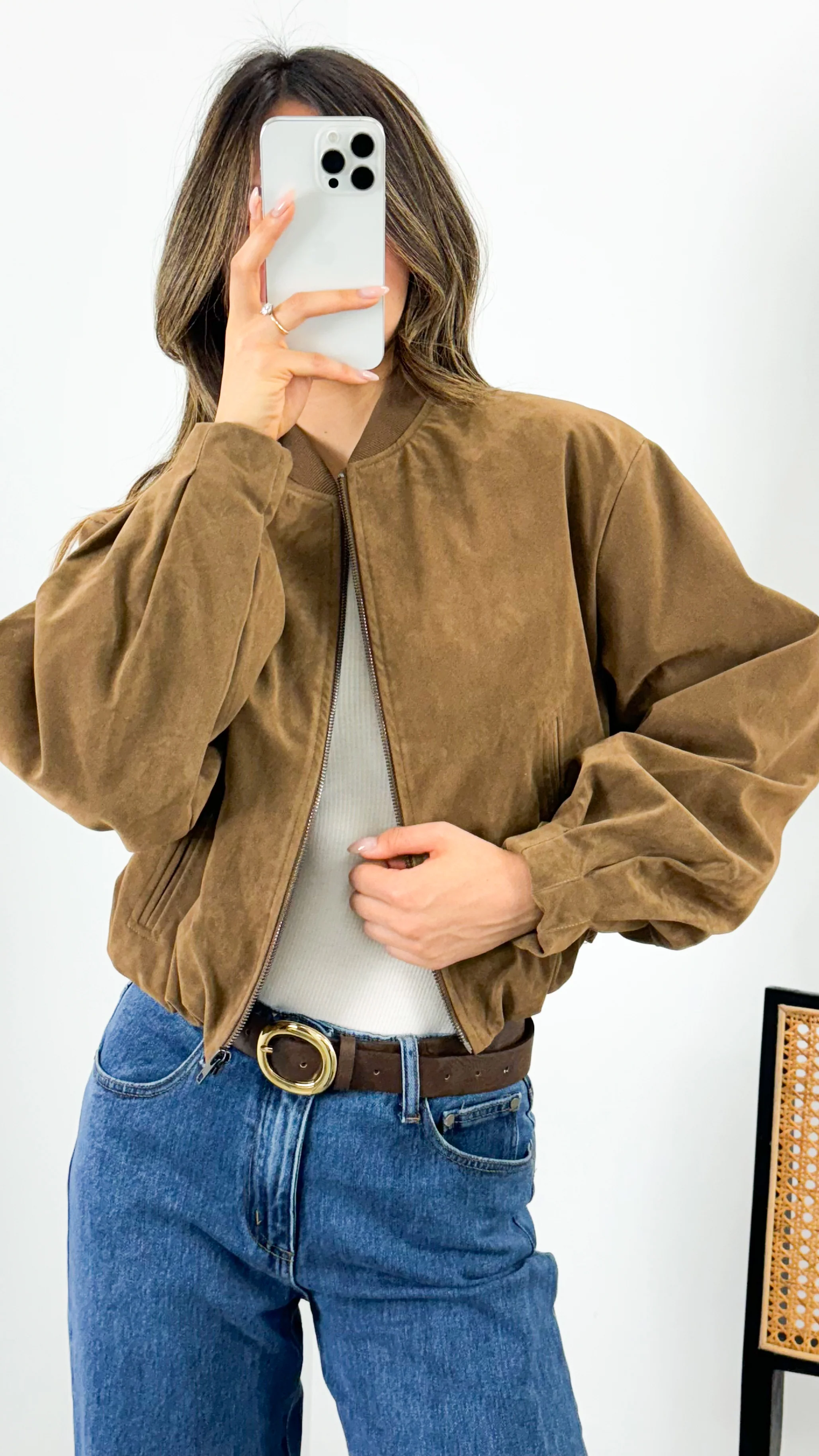 VANCE BOMBER JACKET - TAN - Image 6